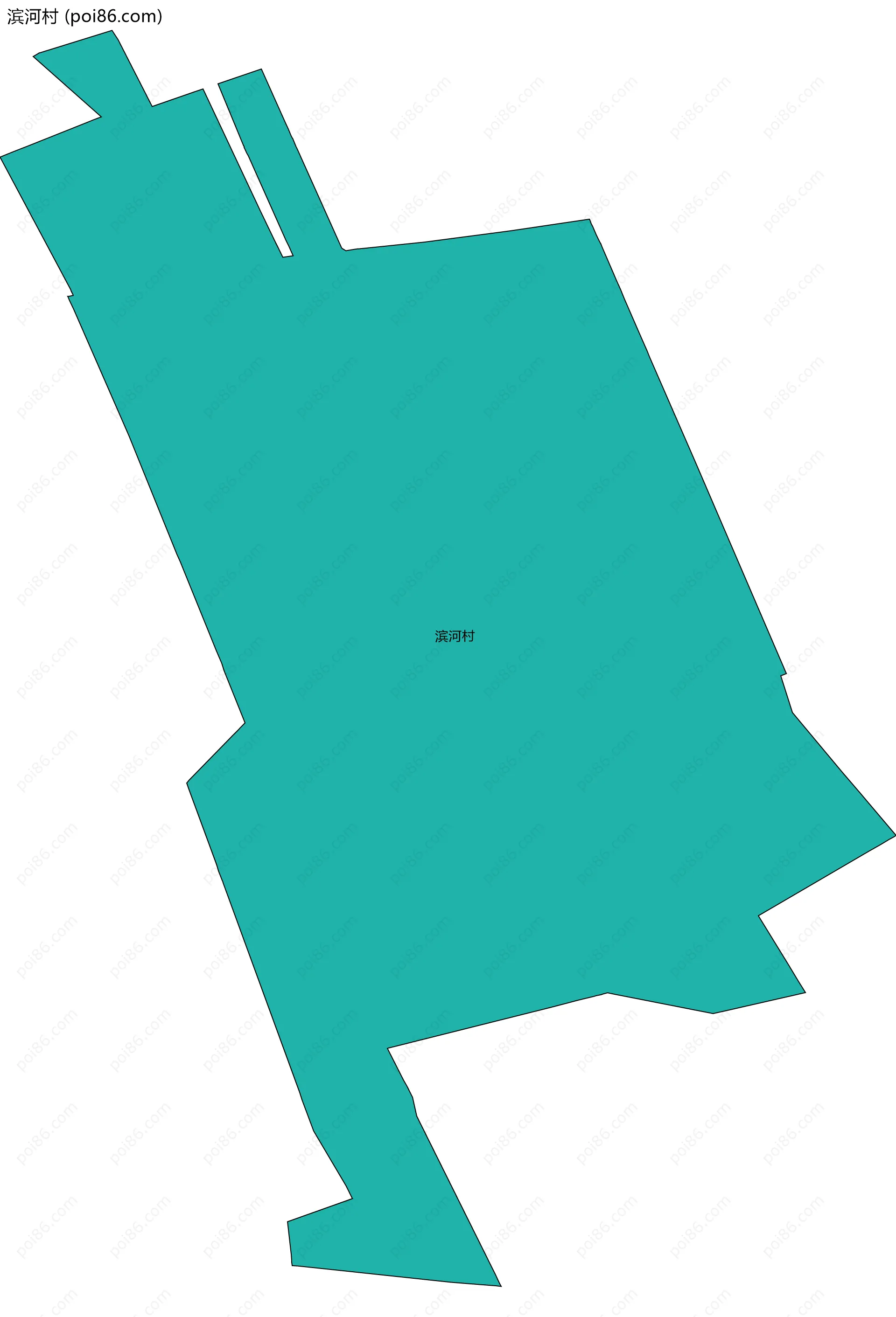 滨河村边界地图