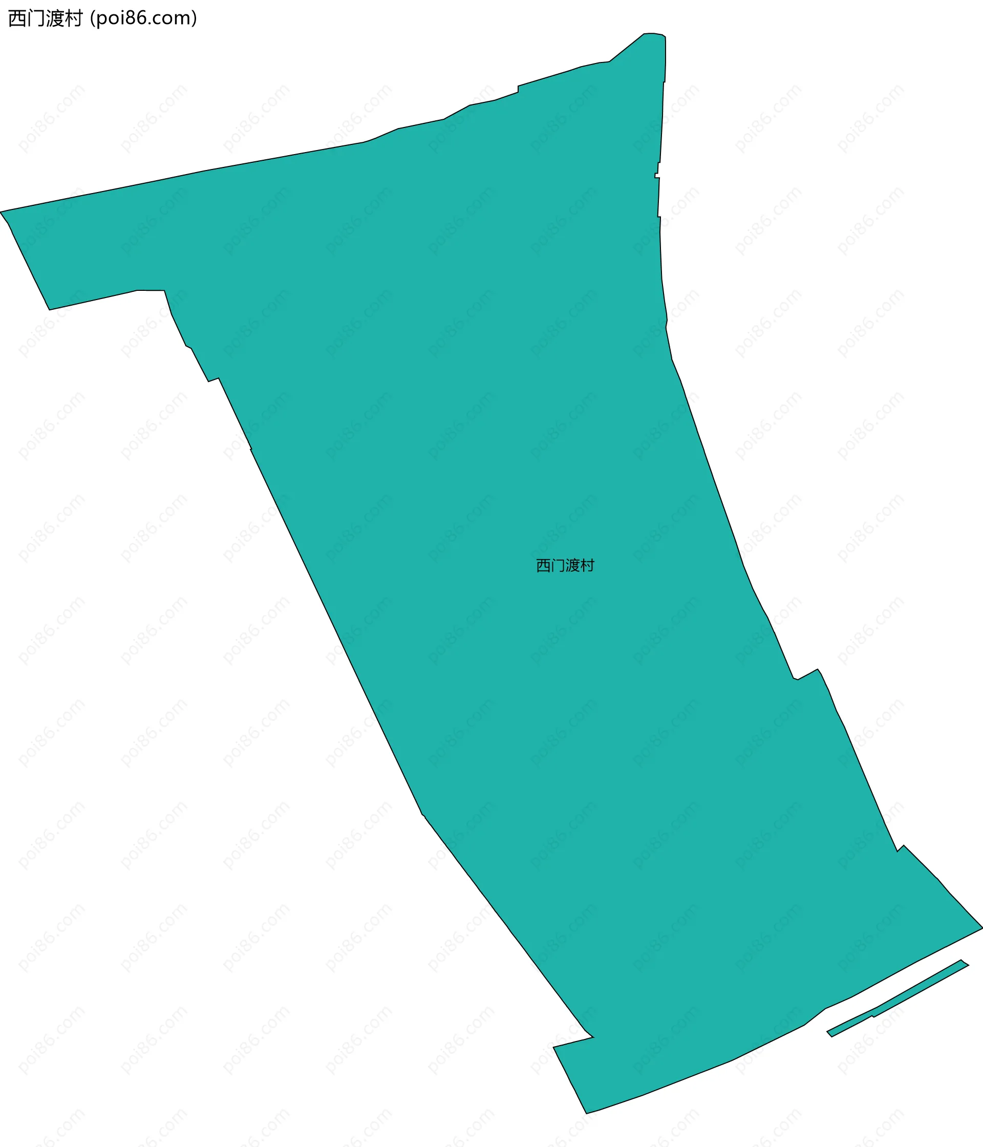 西门渡村边界地图