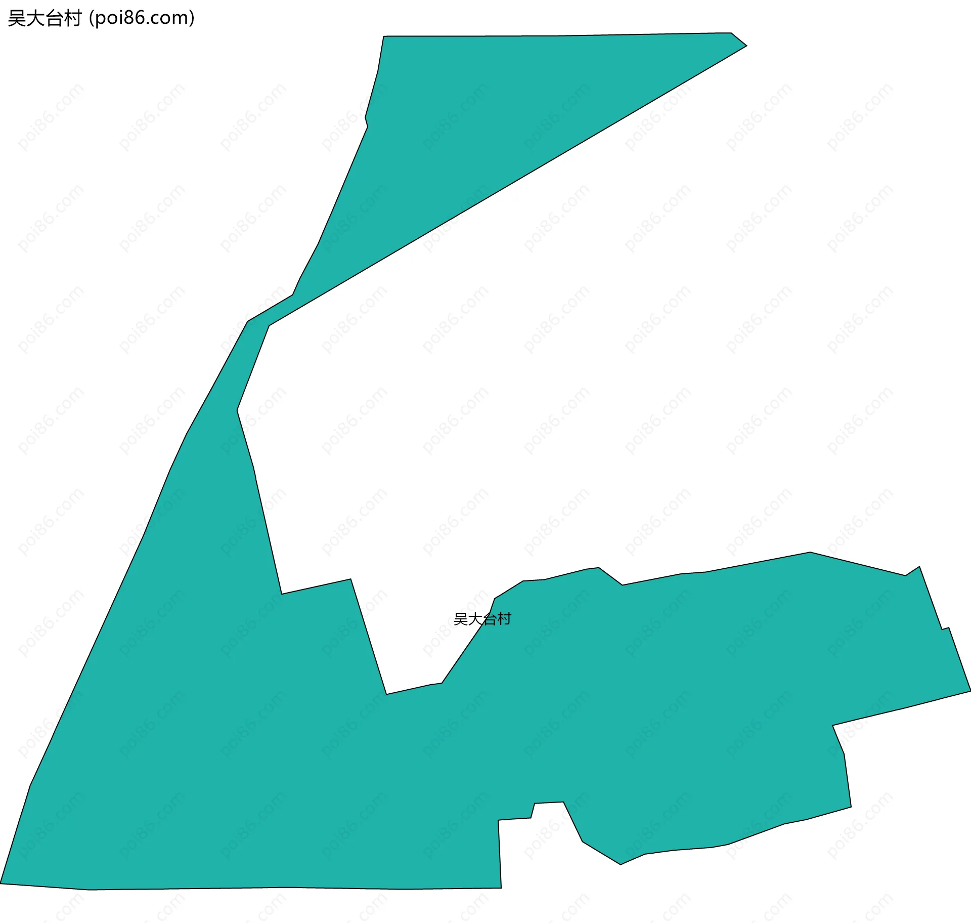 吴大台村边界地图
