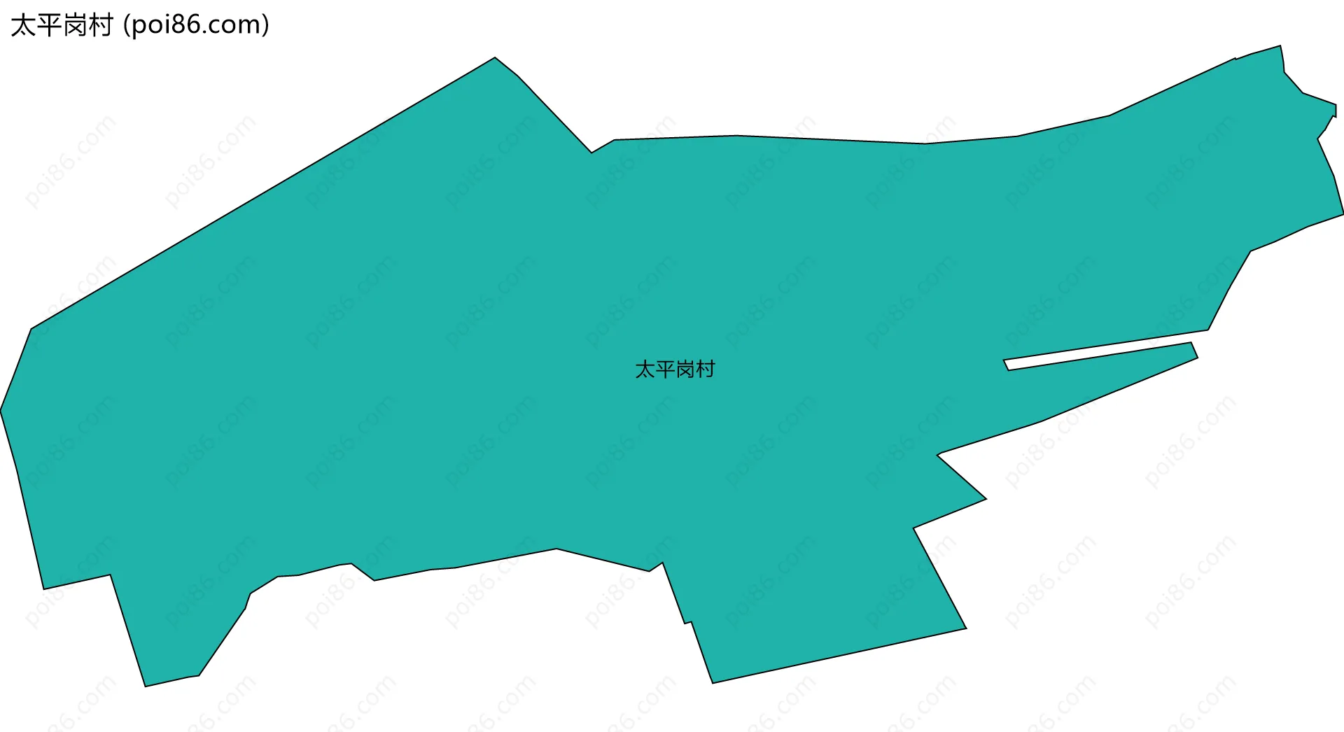 太平岗村边界地图