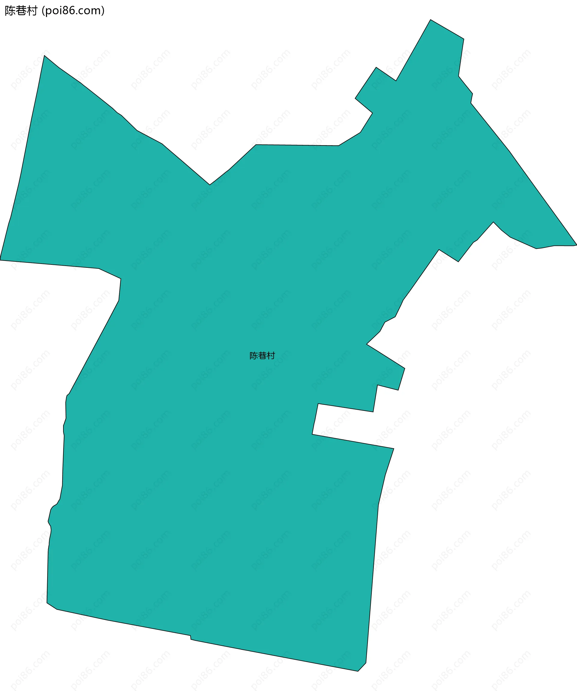 陈巷村边界地图