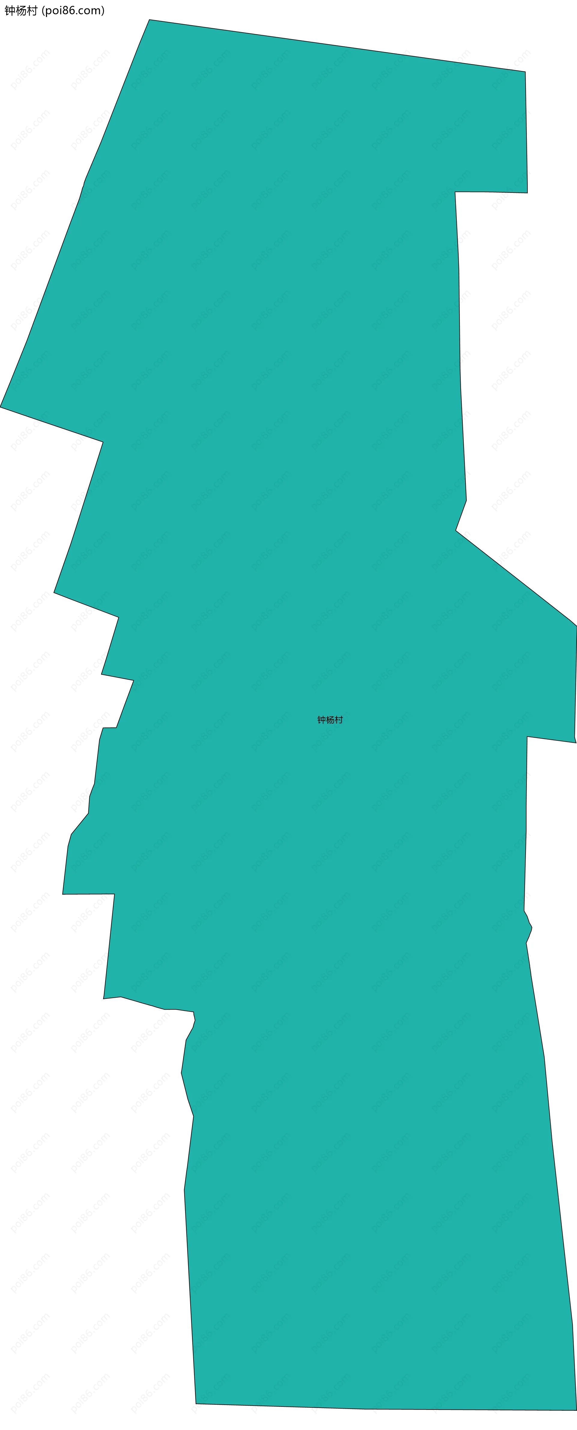 钟杨村边界地图