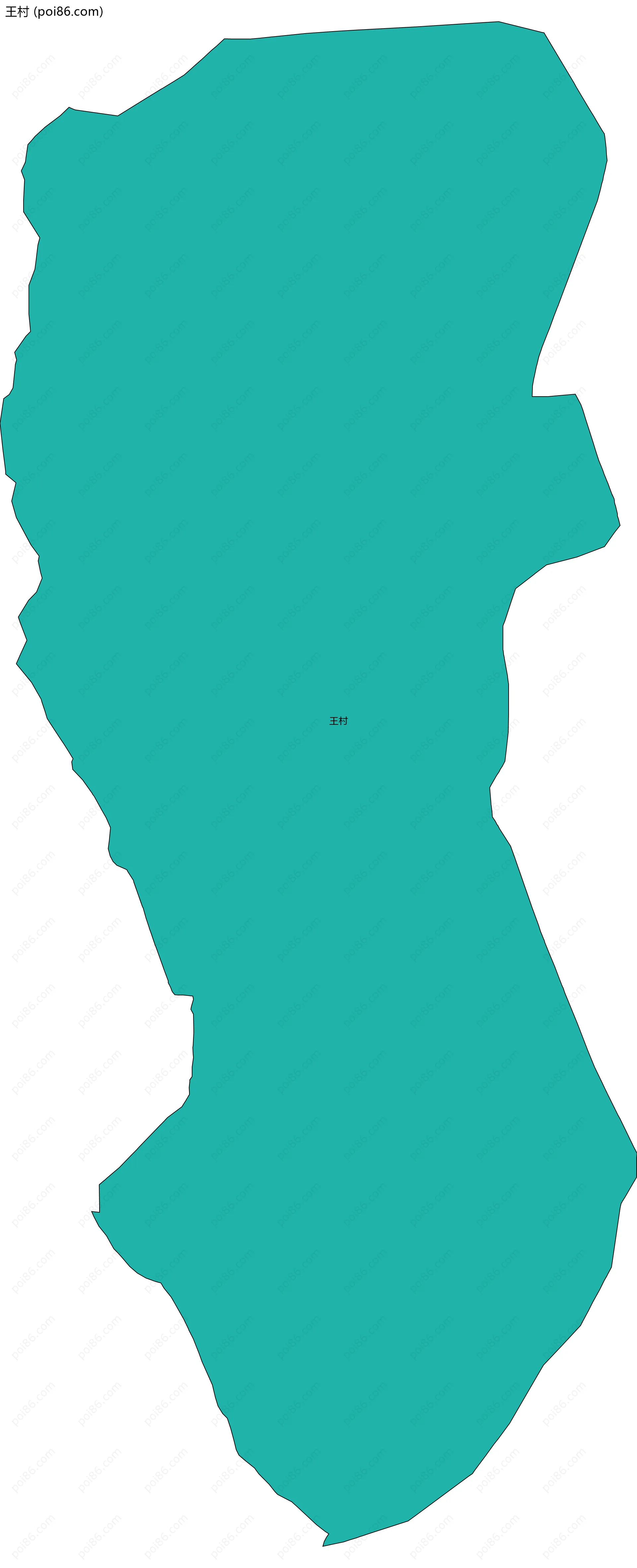 王村边界地图
