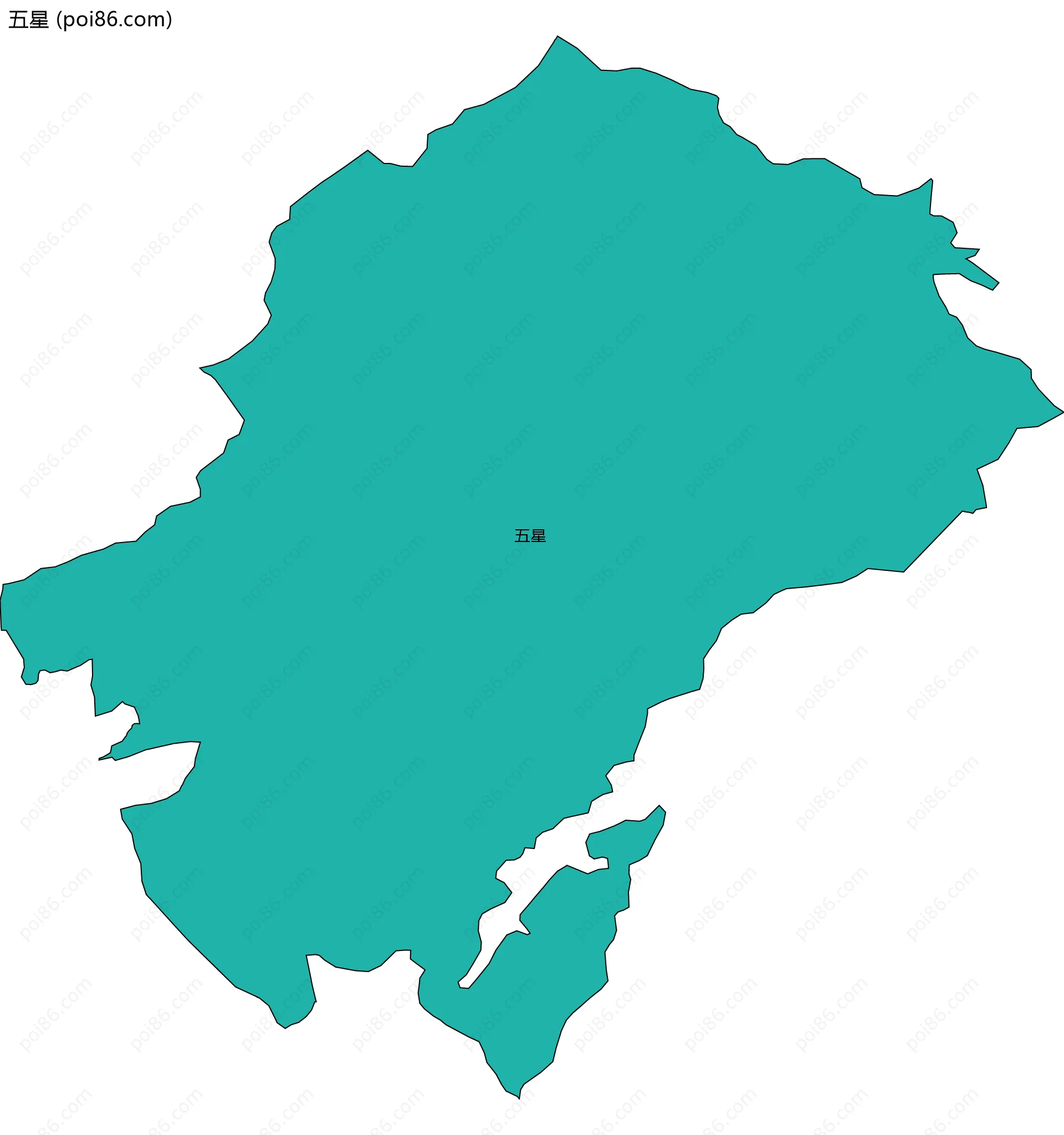 五星边界地图
