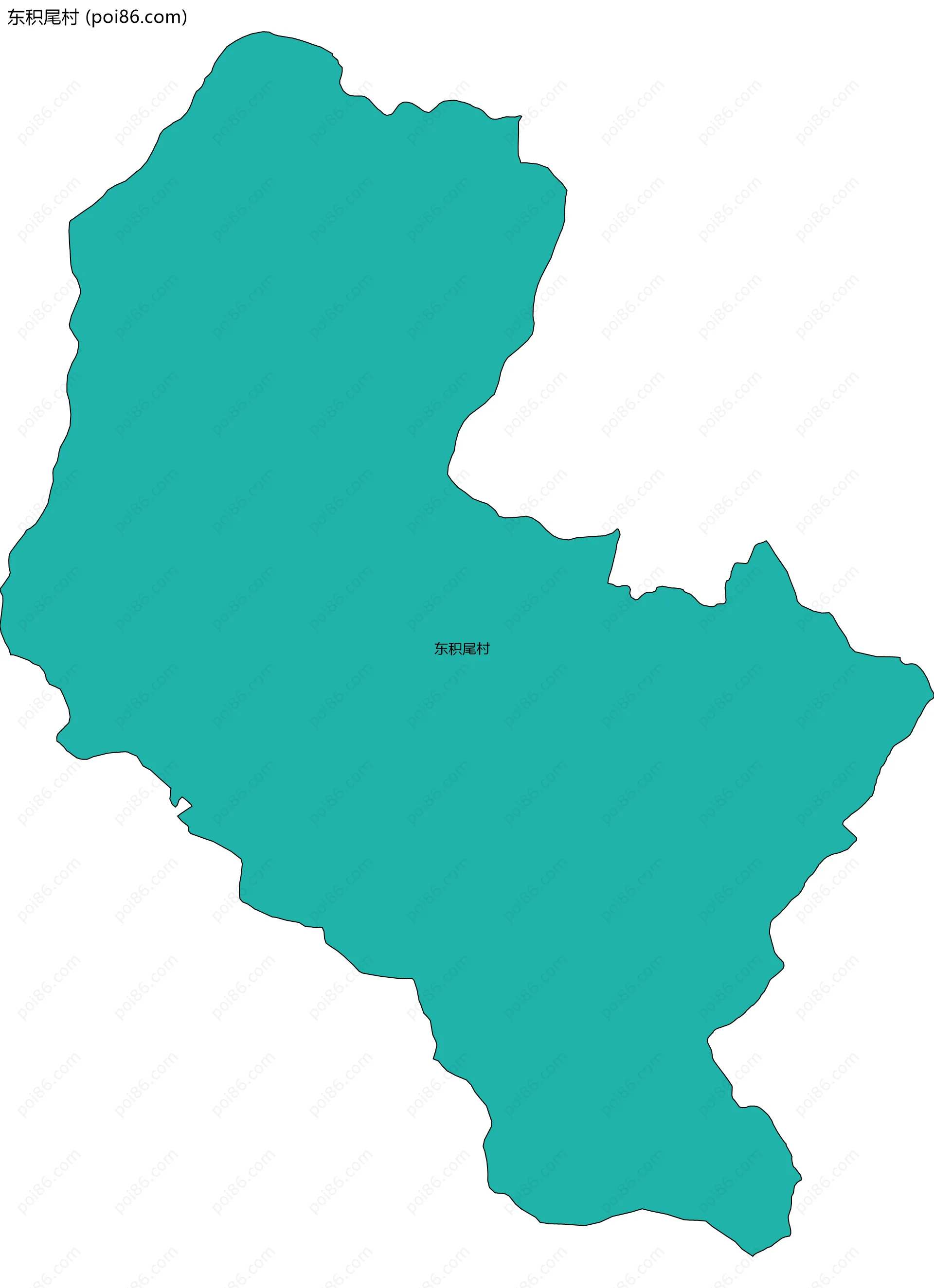 东积尾村边界地图