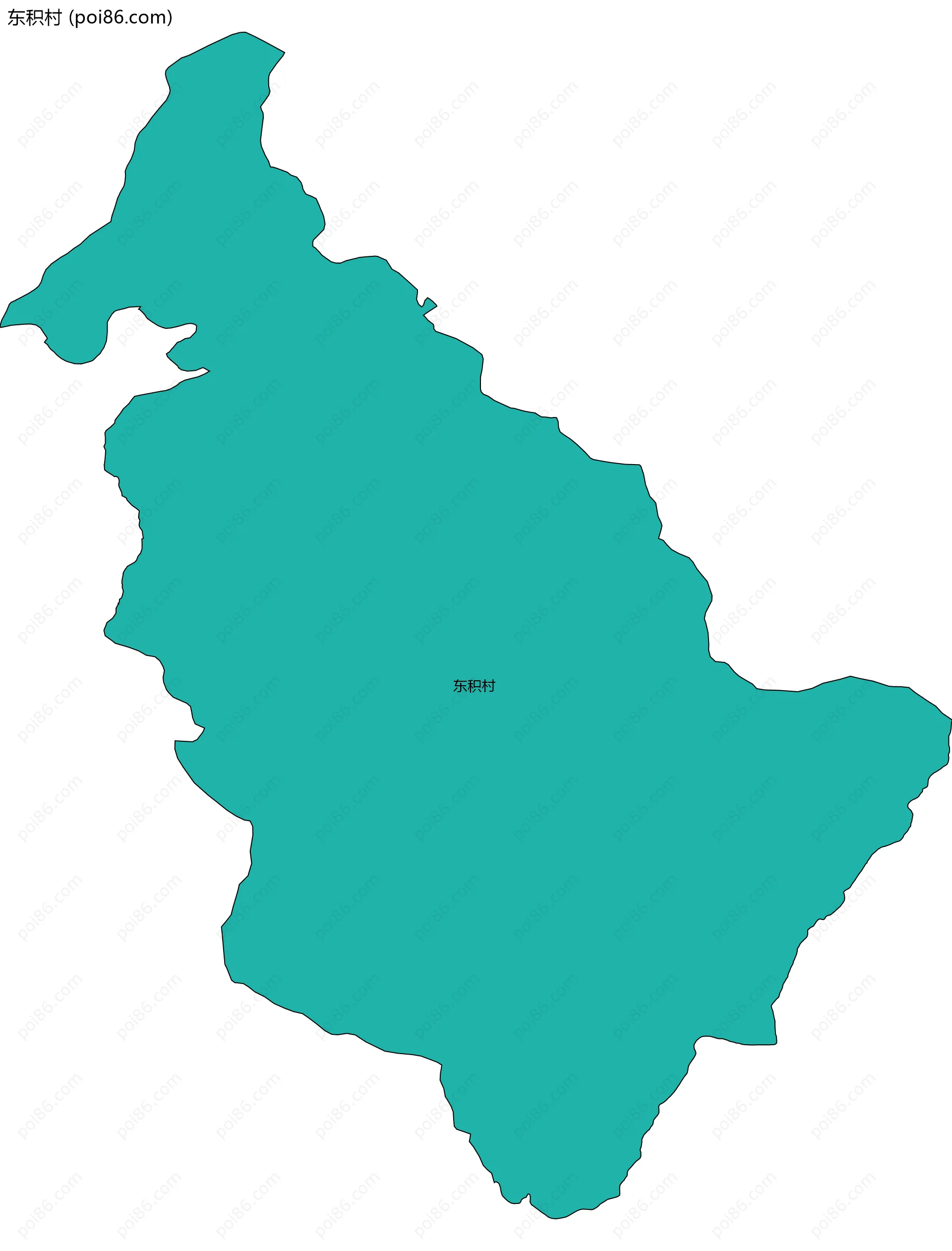 东积村边界地图