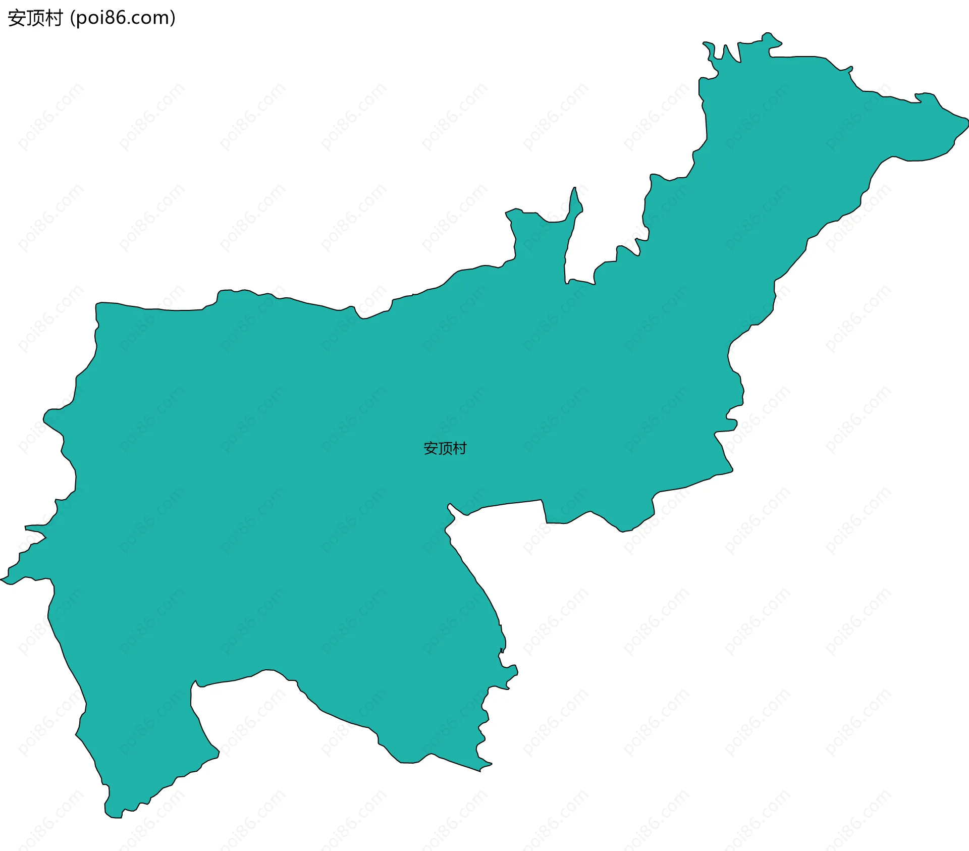 安顶村边界地图