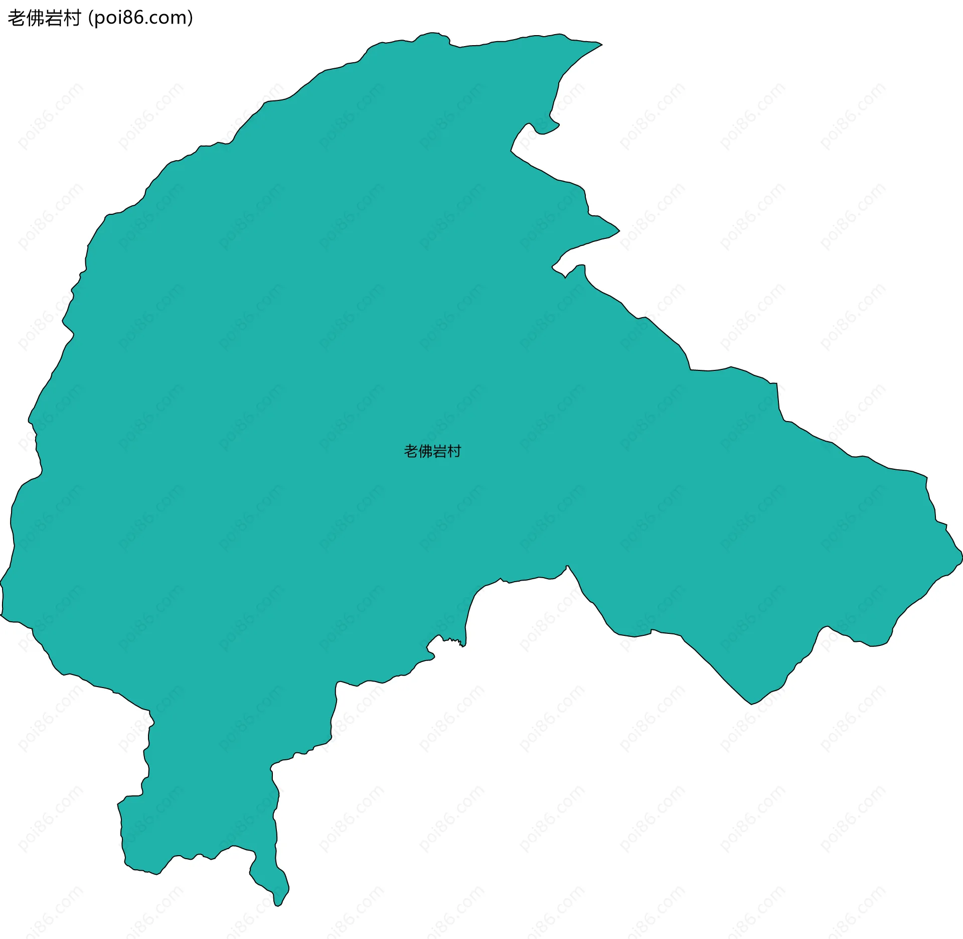 老佛岩村边界地图