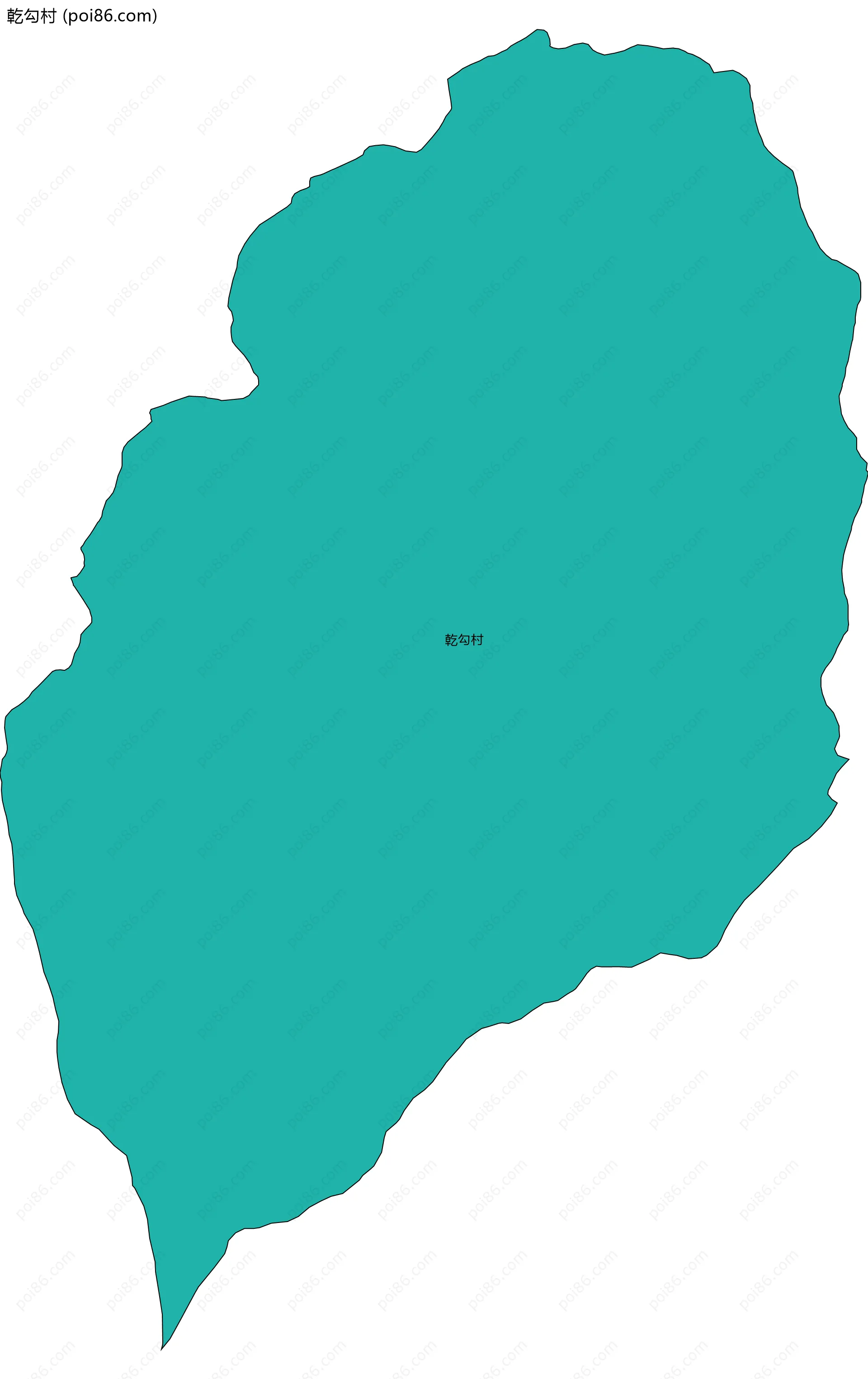 乾勾村边界地图