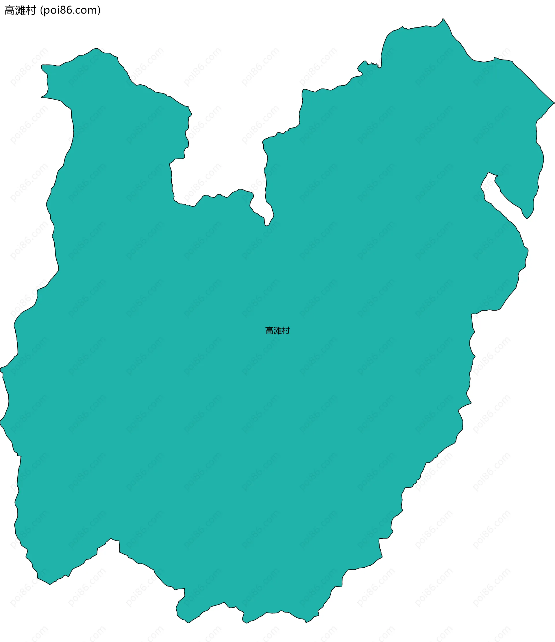 高滩村边界地图