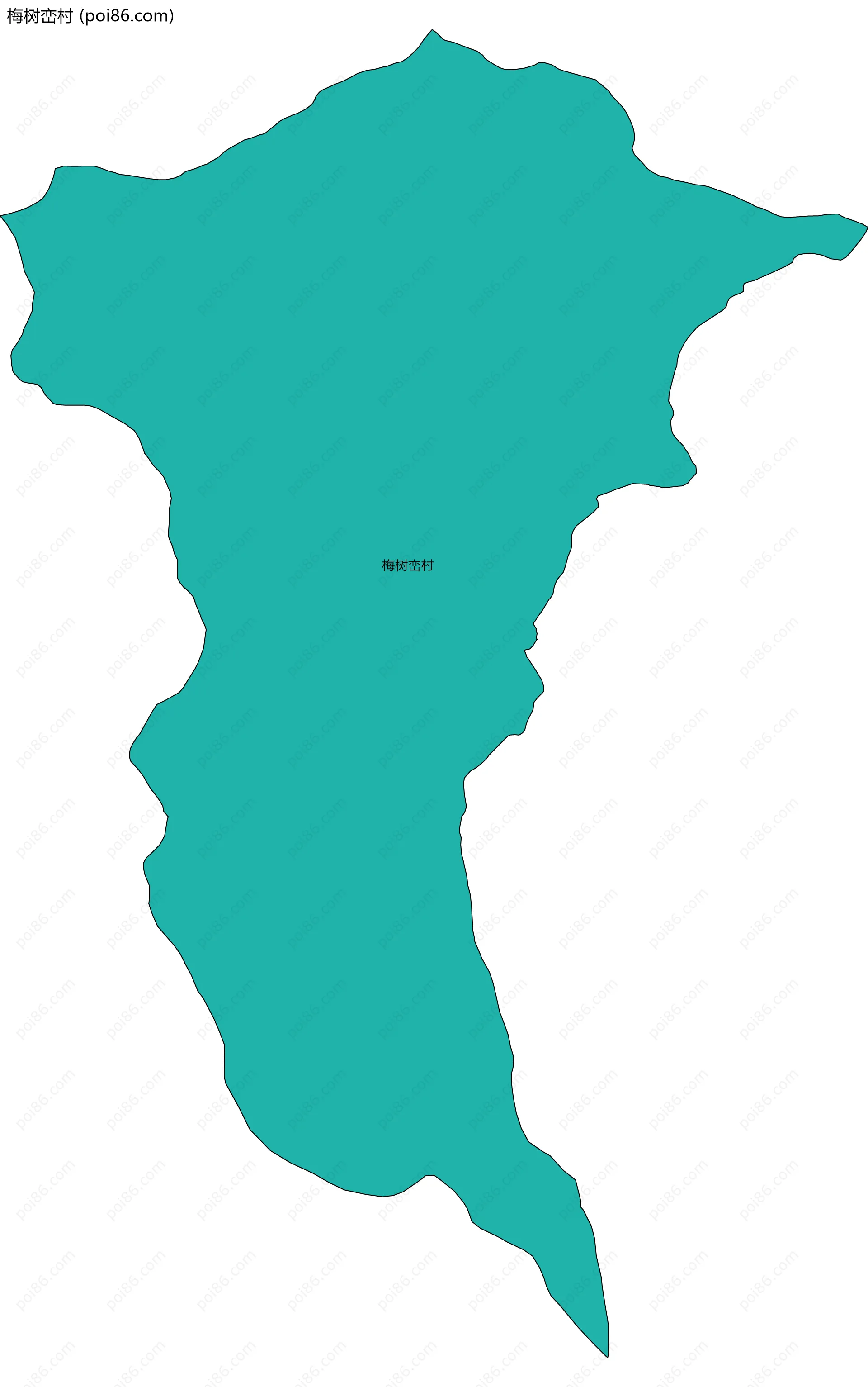 梅树峦村边界地图