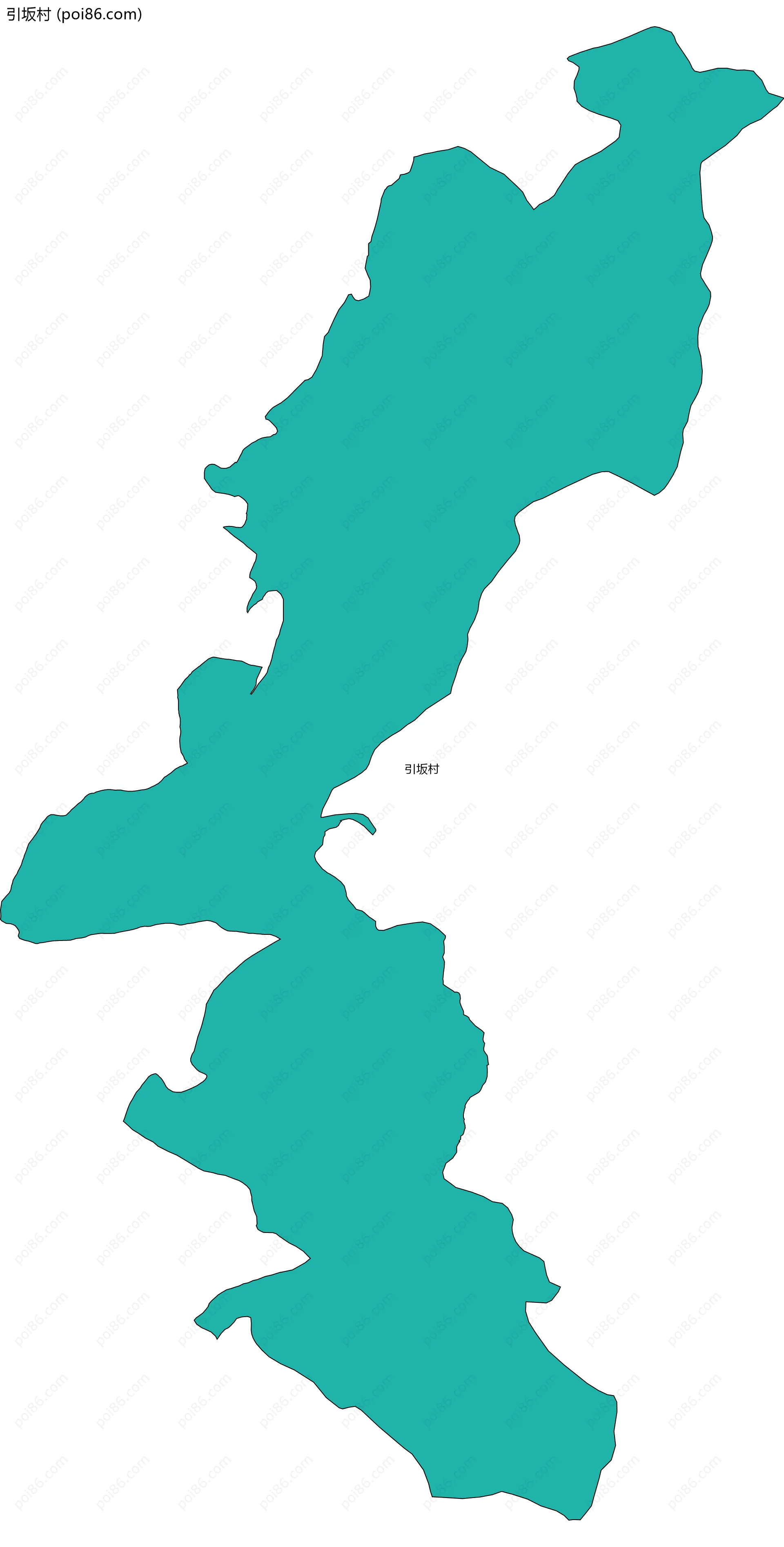 引坂村边界地图