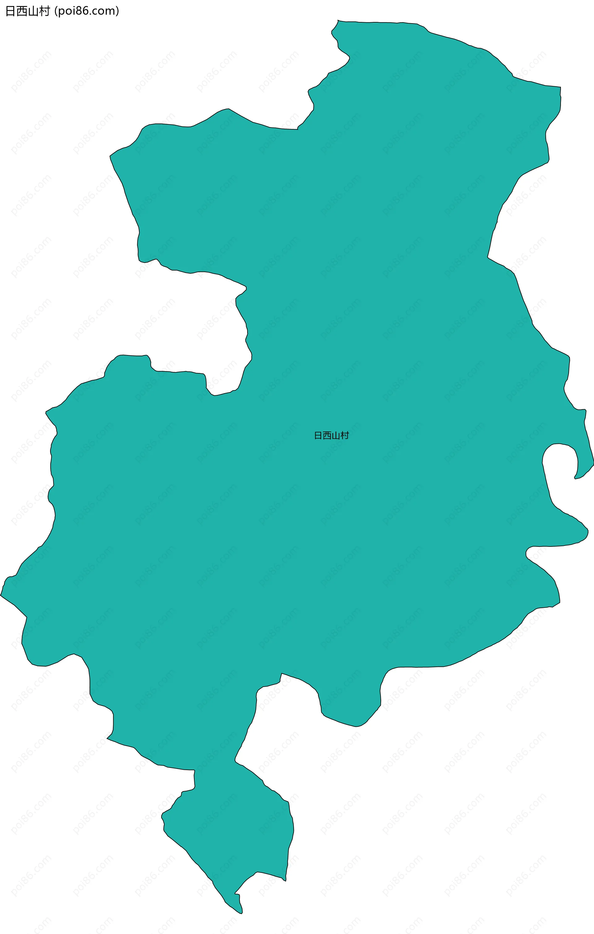 日西山村边界地图