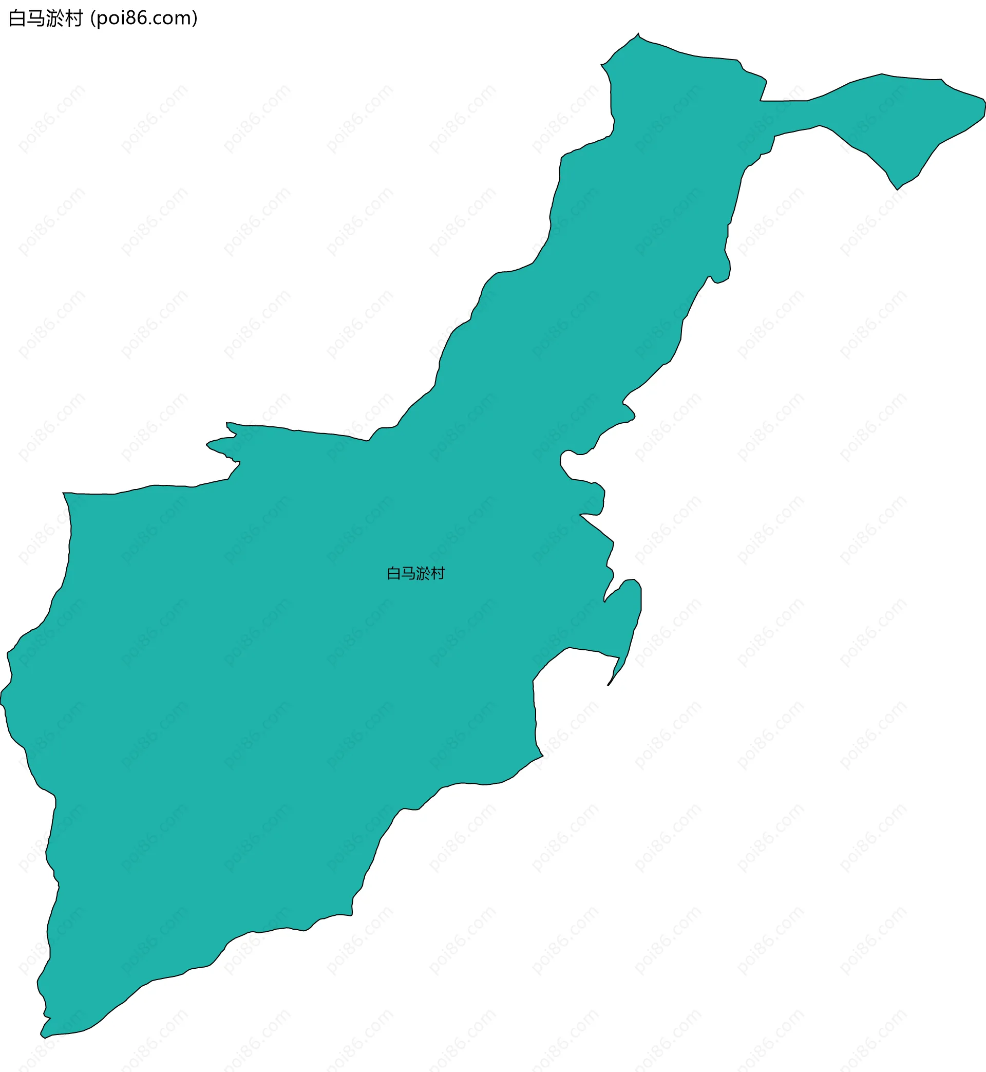 白马淤村边界地图