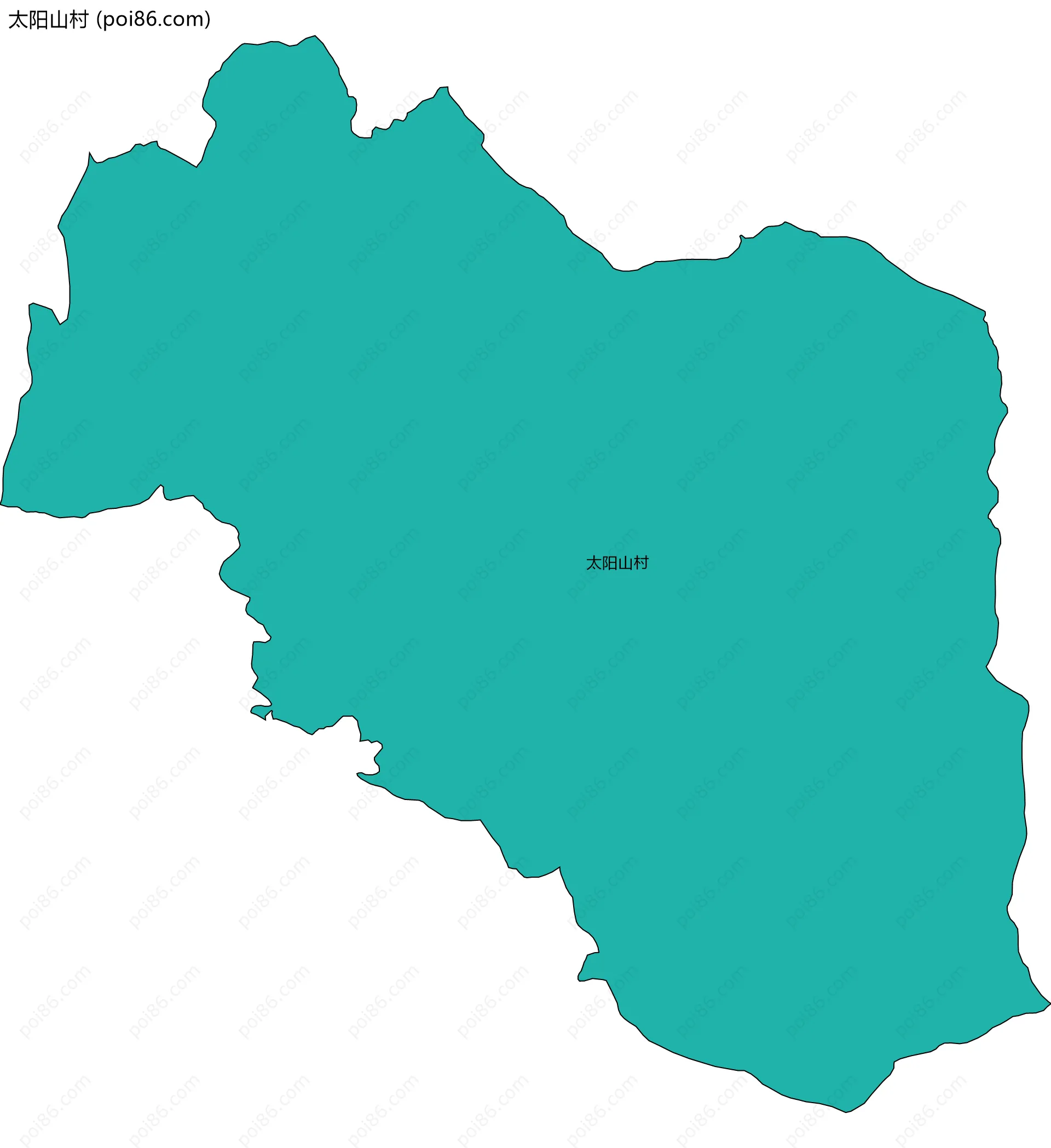 太阳山村边界地图