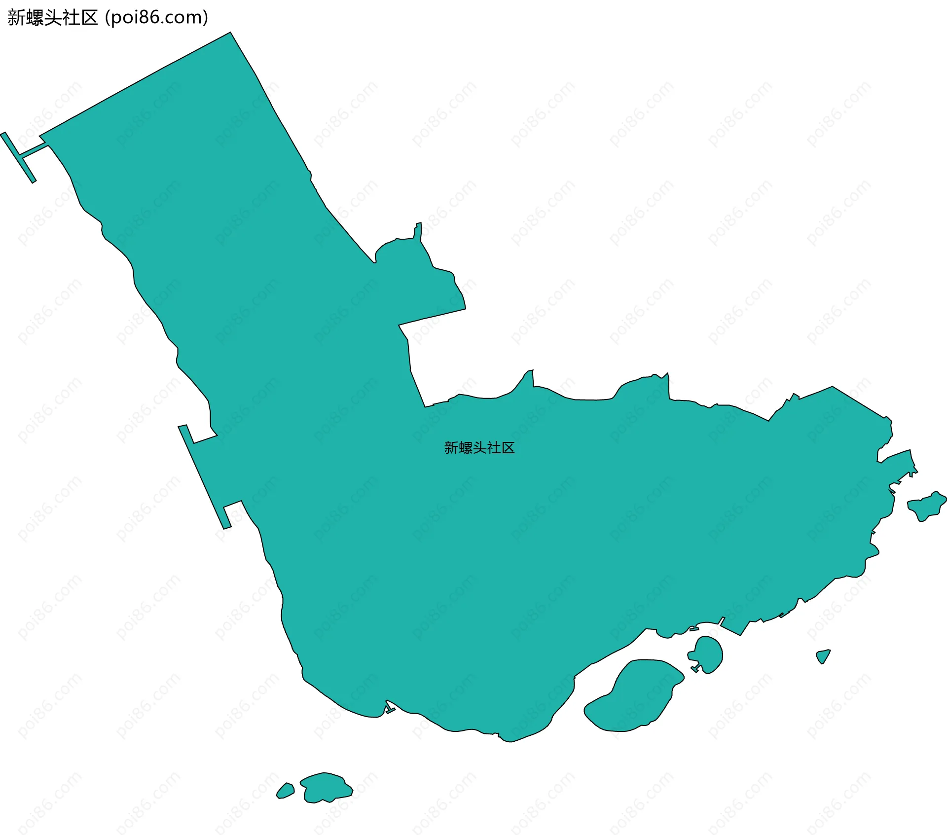 新螺头社区边界地图