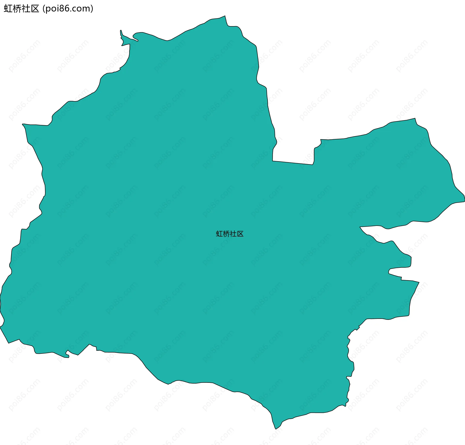 虹桥社区边界地图