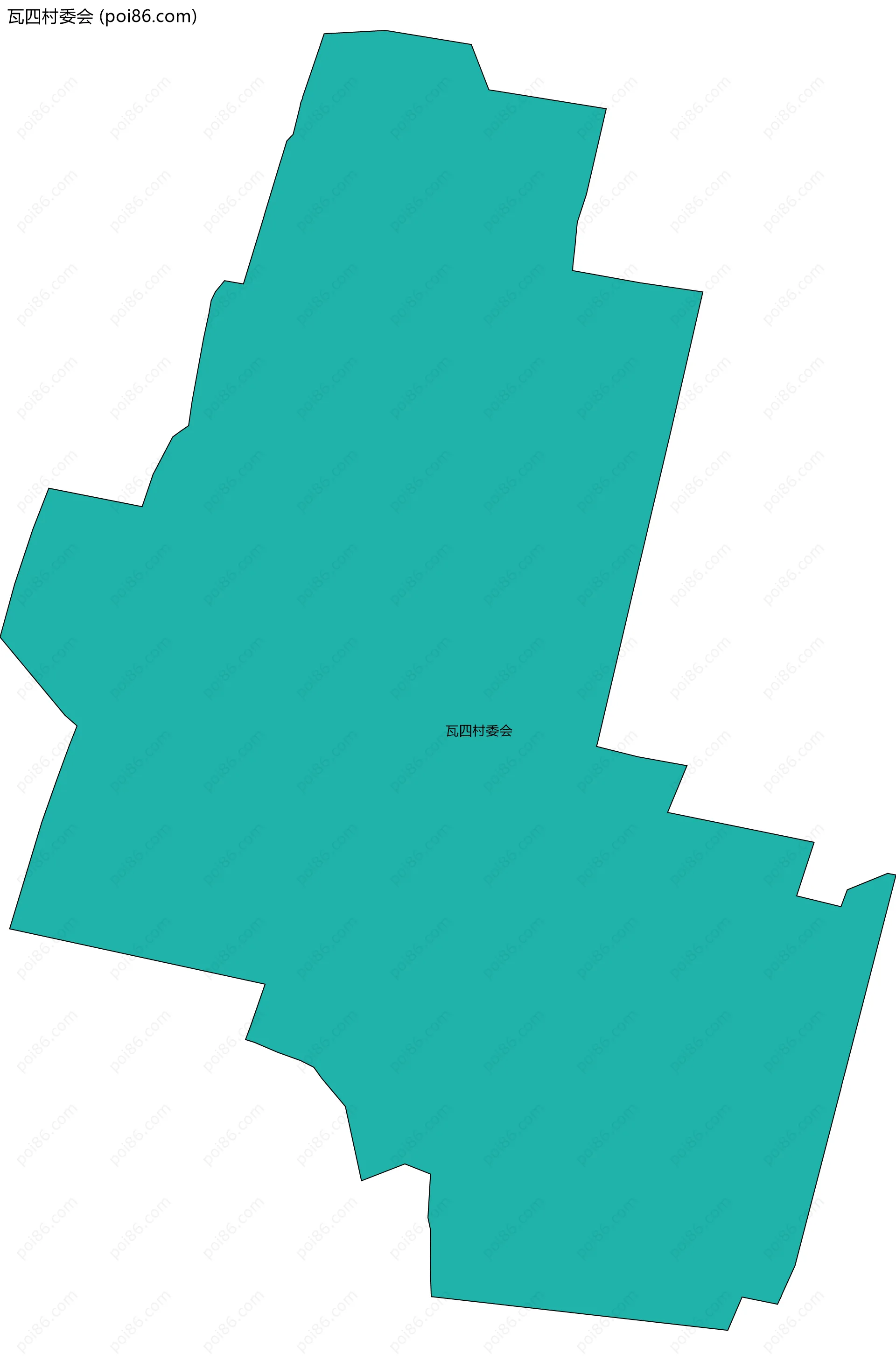 瓦四村委会边界地图