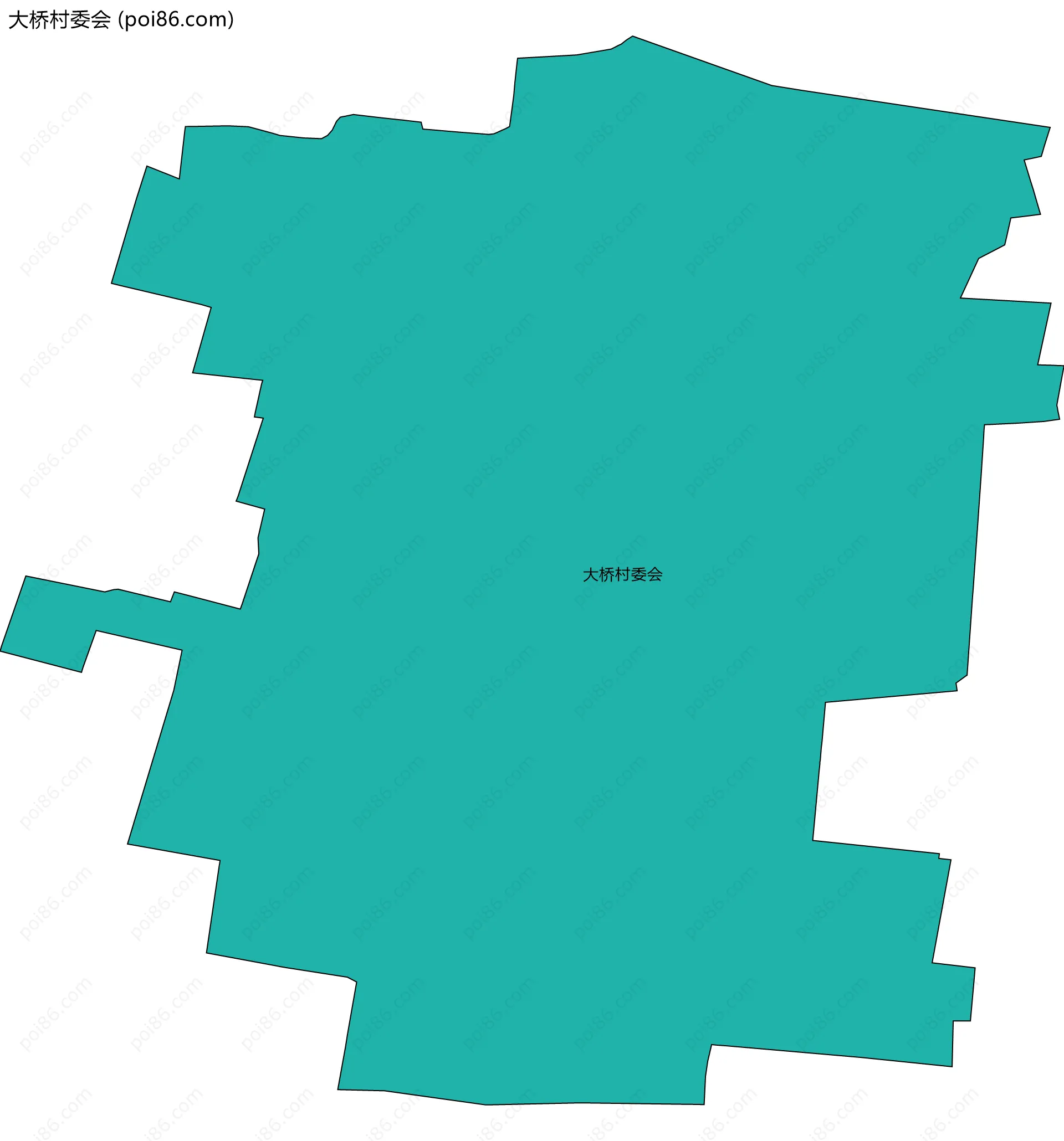 大桥村委会边界地图