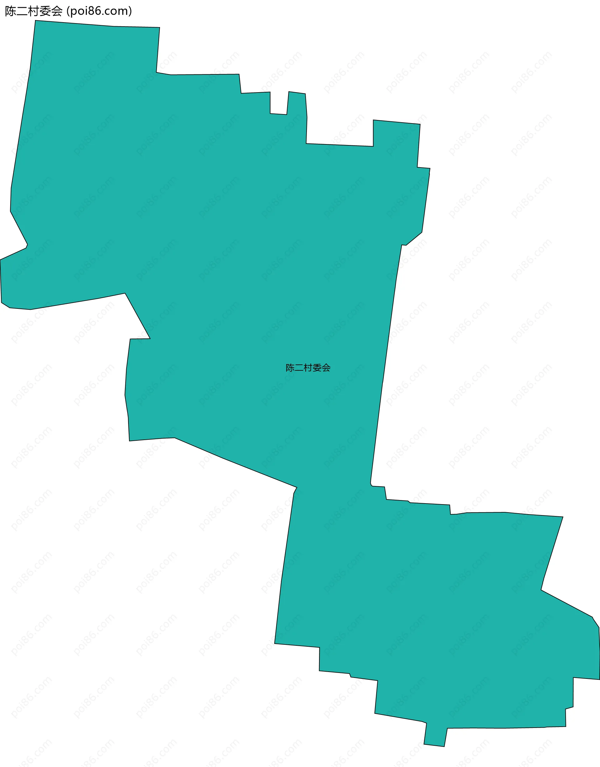 陈二村委会边界地图