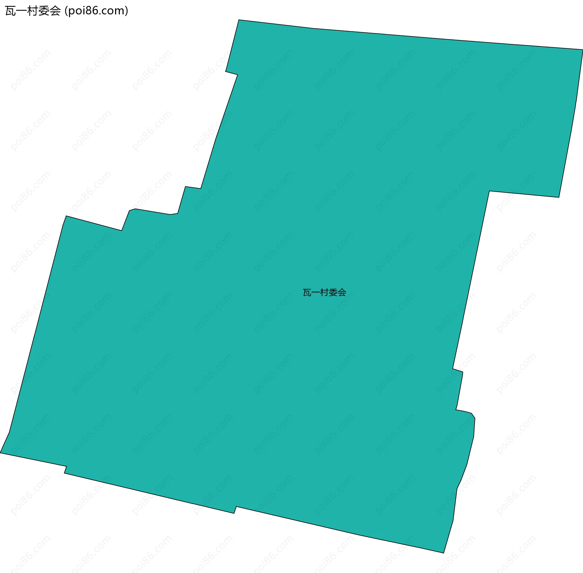 瓦一村委会边界地图