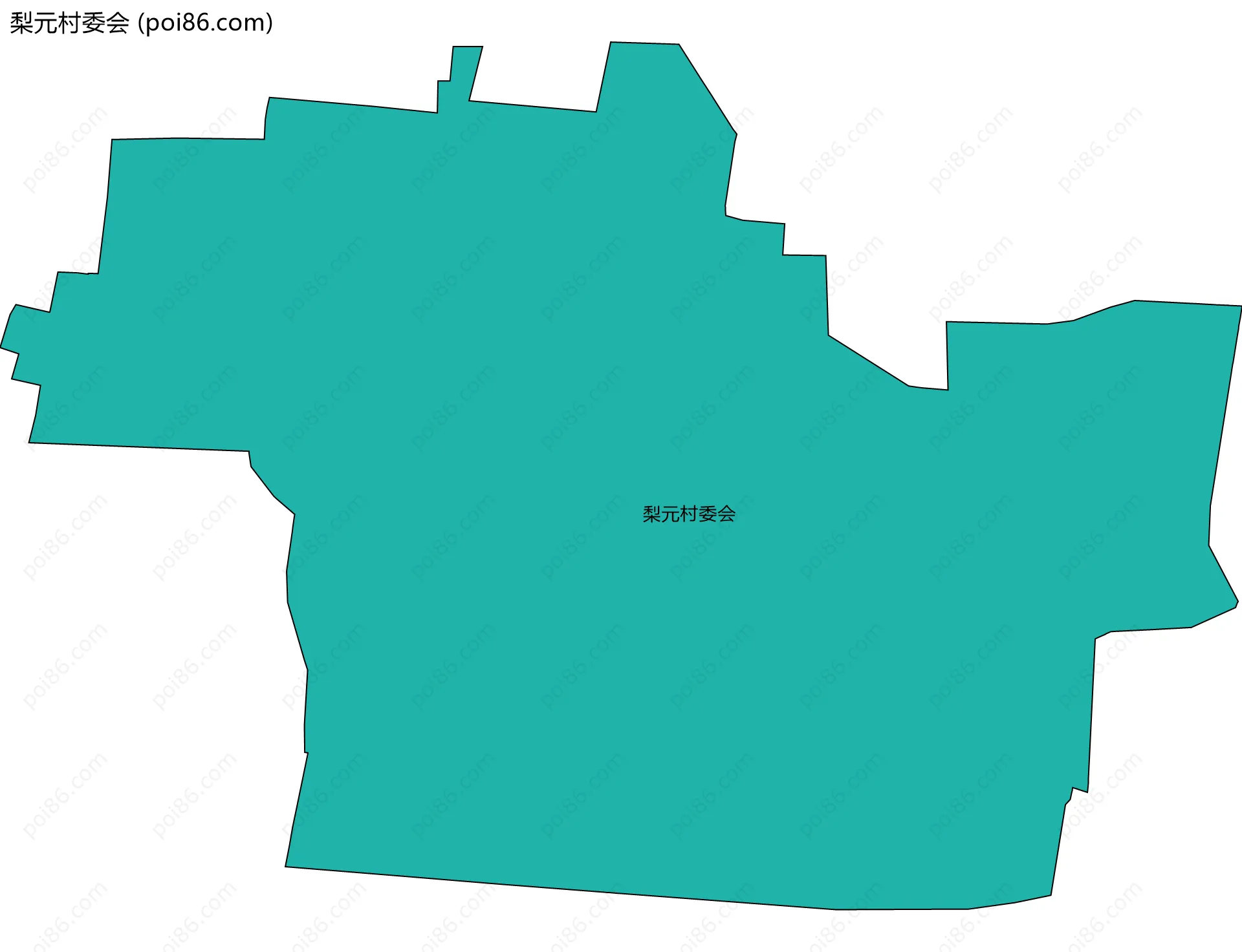 梨元村委会边界地图