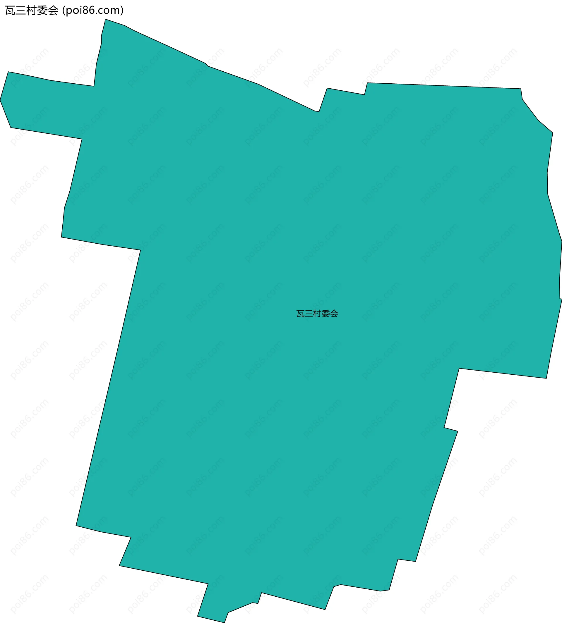 瓦三村委会边界地图