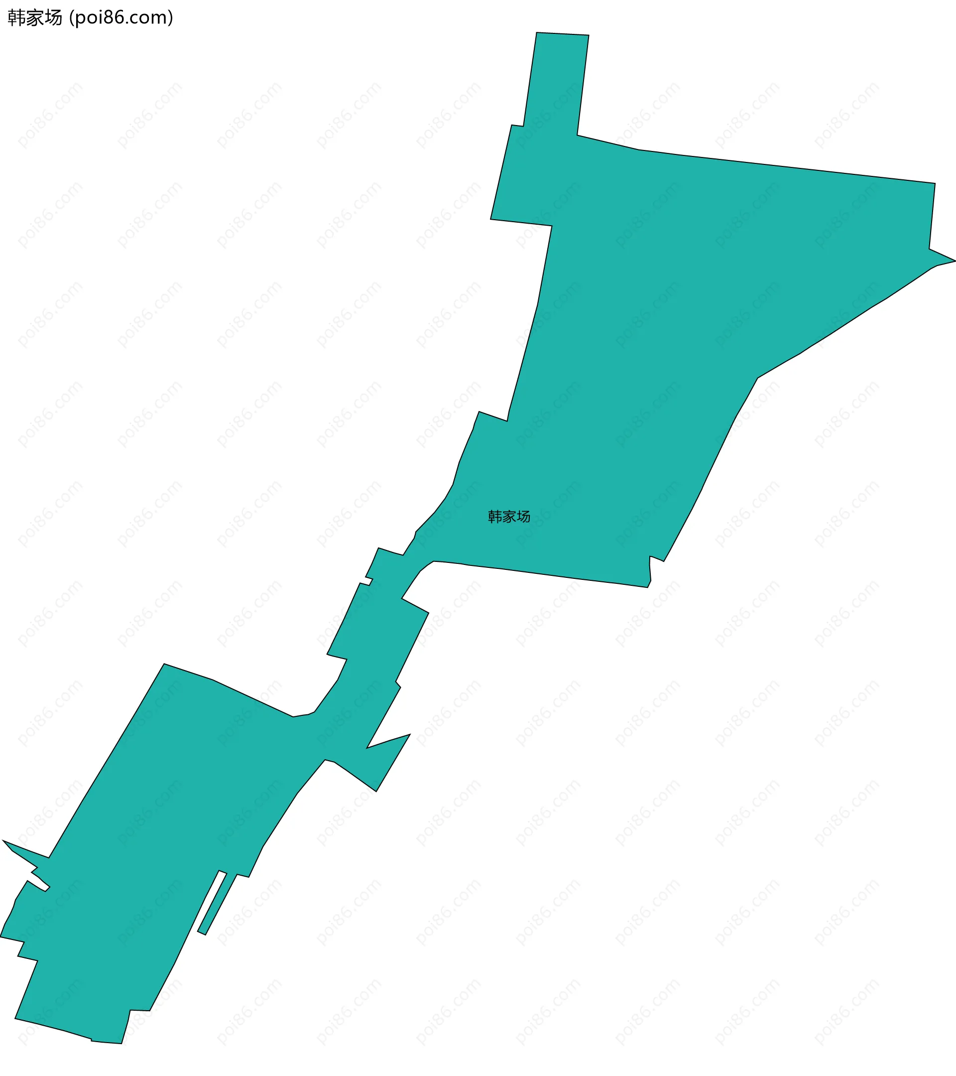 韩家场边界地图