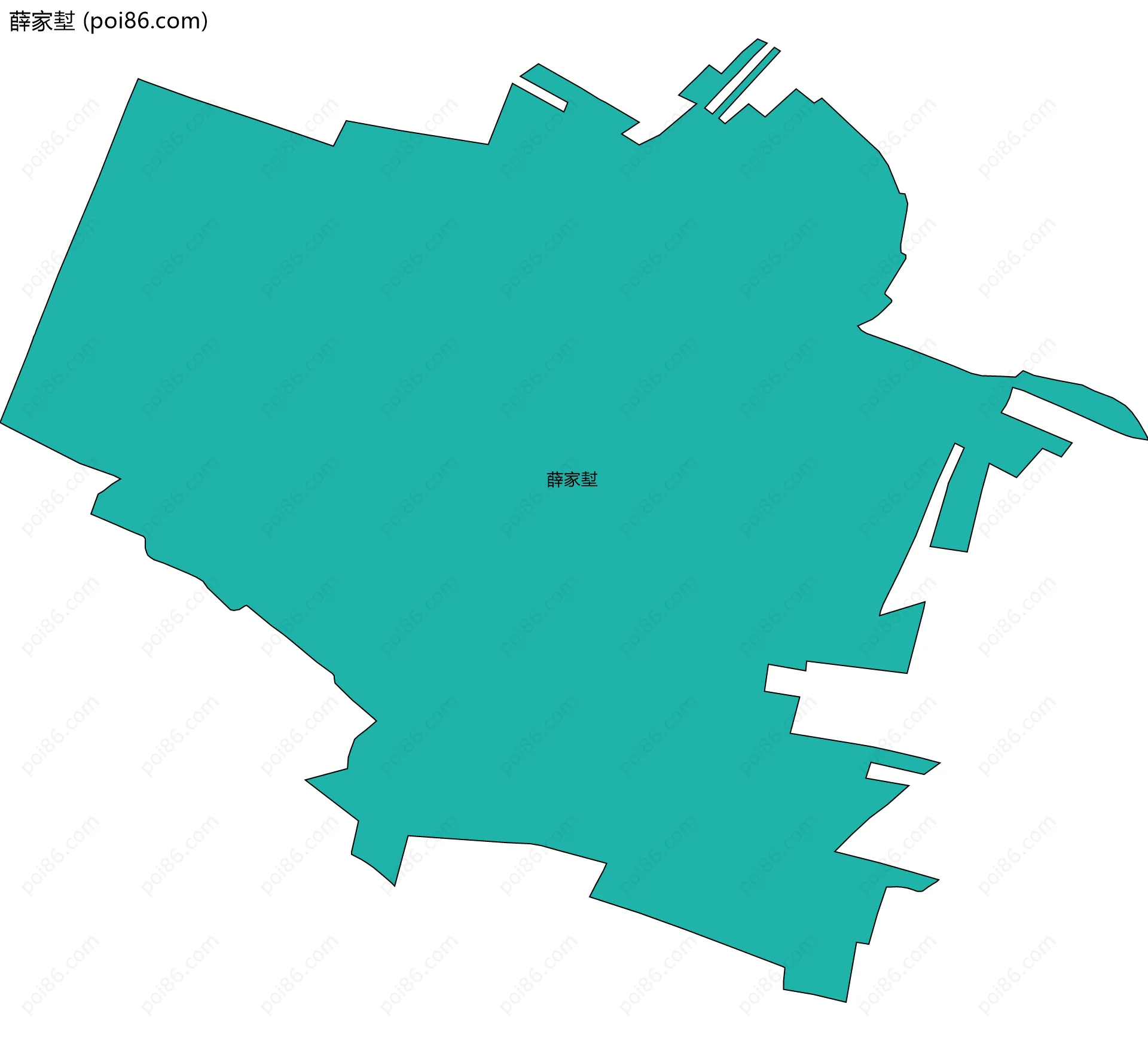 薛家堼边界地图