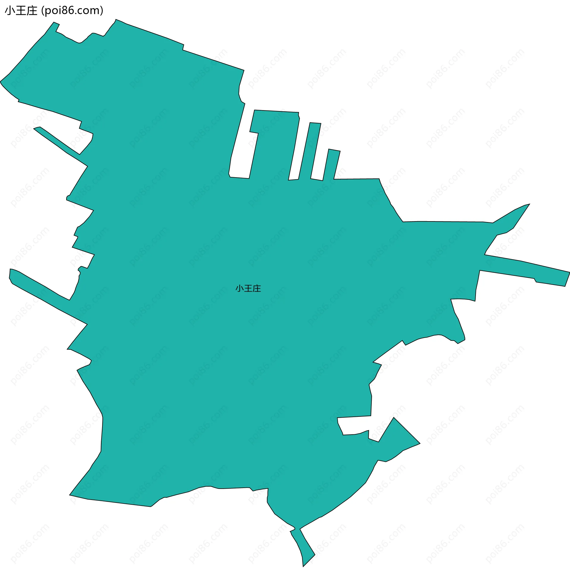 小王庄边界地图