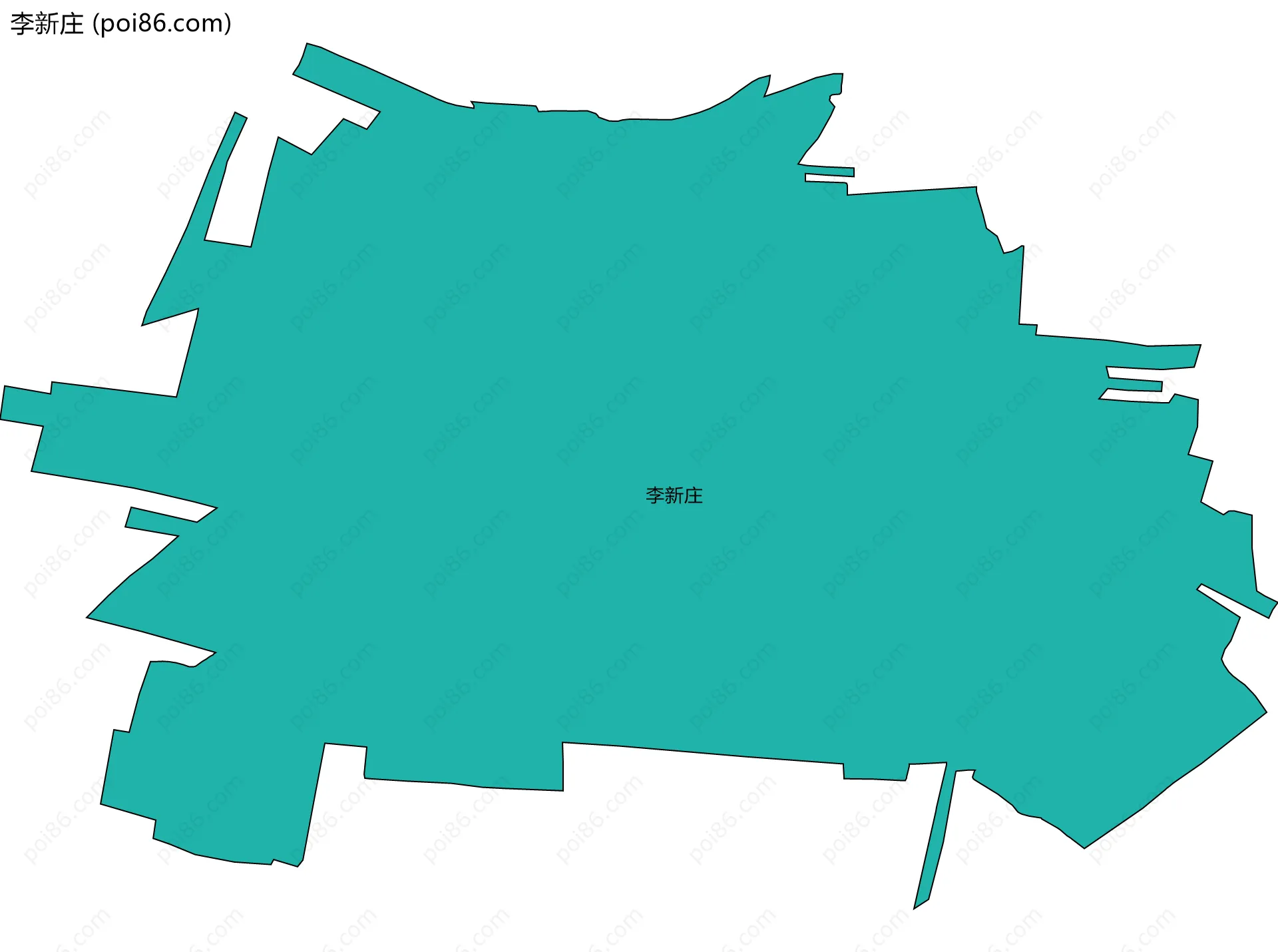 李新庄边界地图