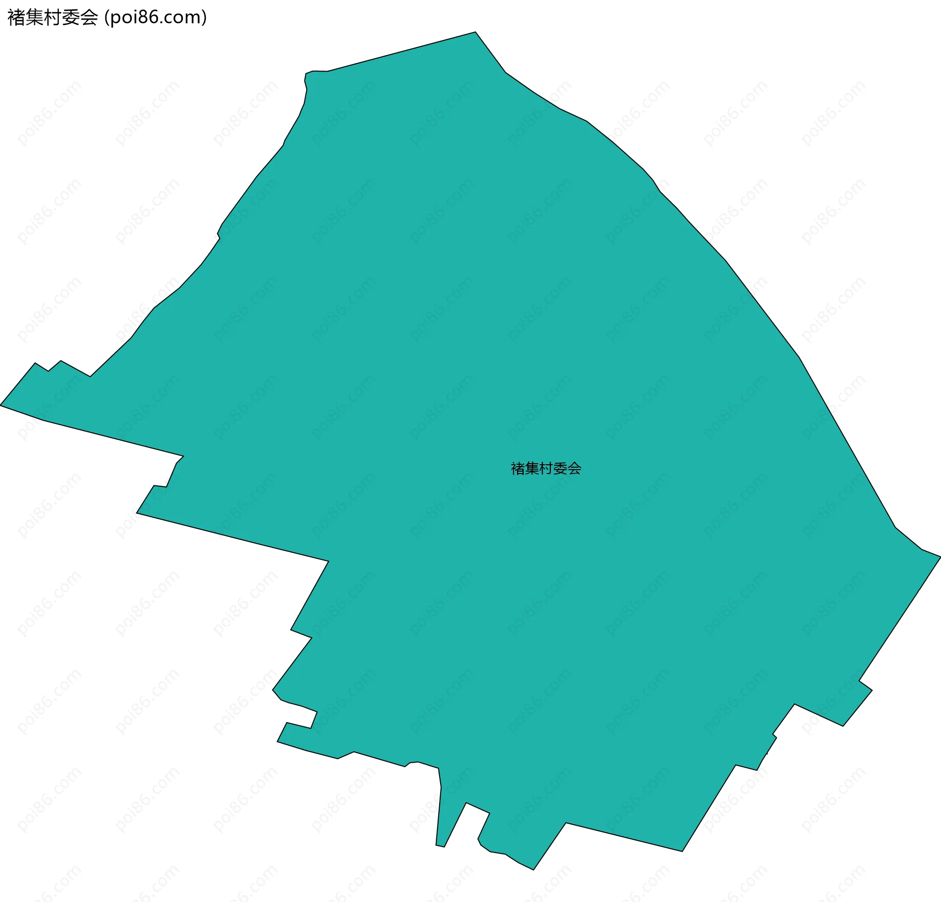褚集村委会边界地图