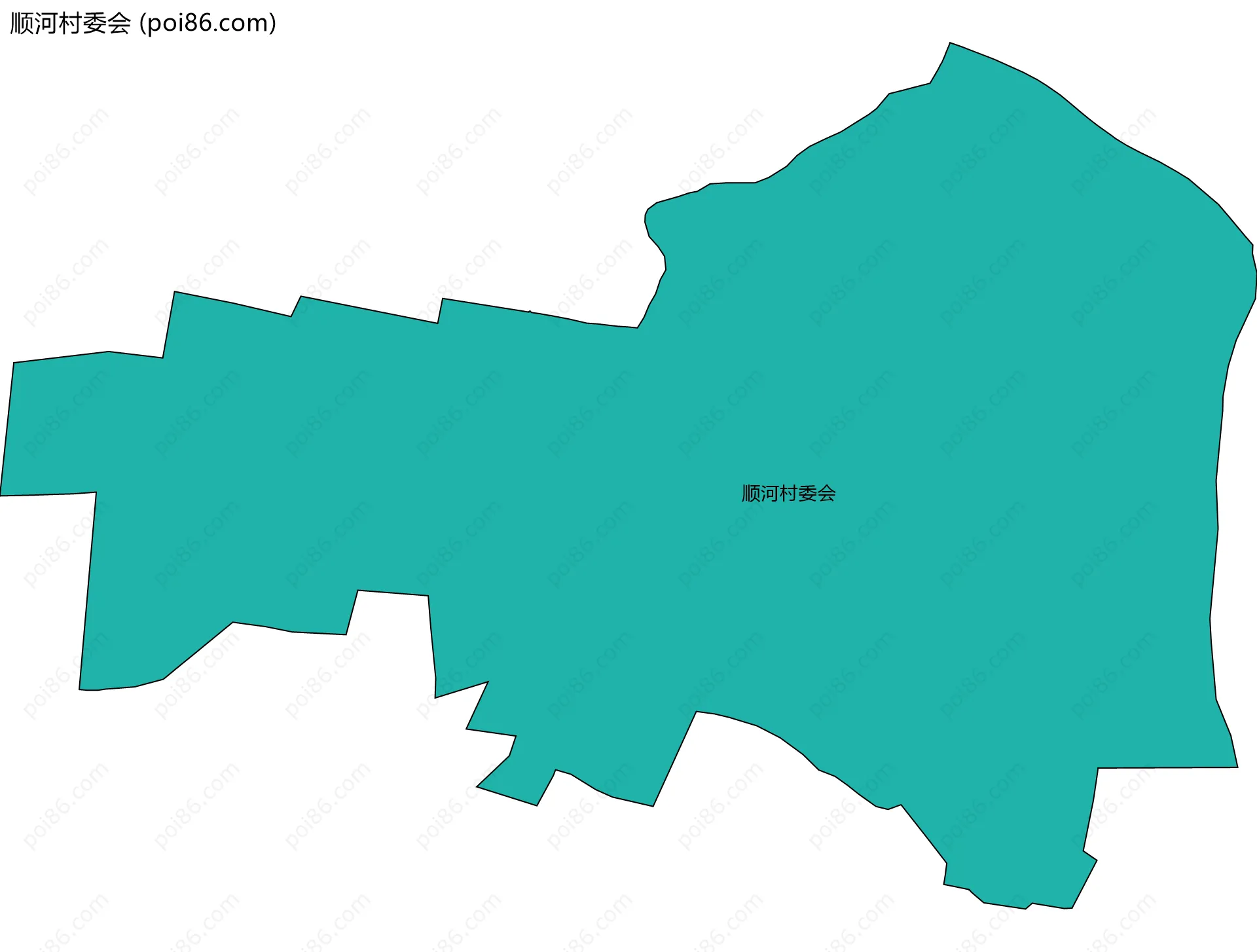 顺河村委会边界地图