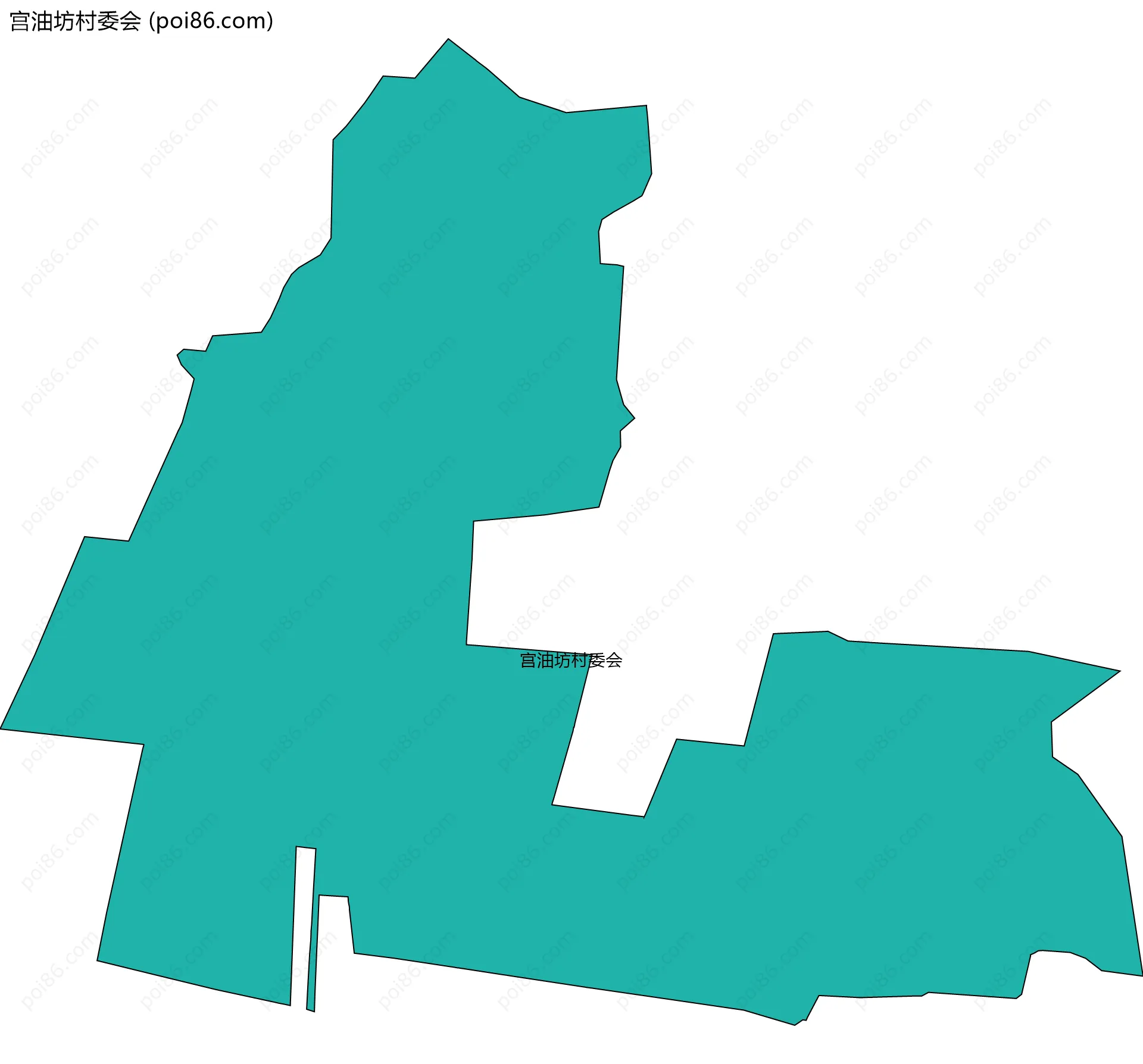 宫油坊村委会边界地图