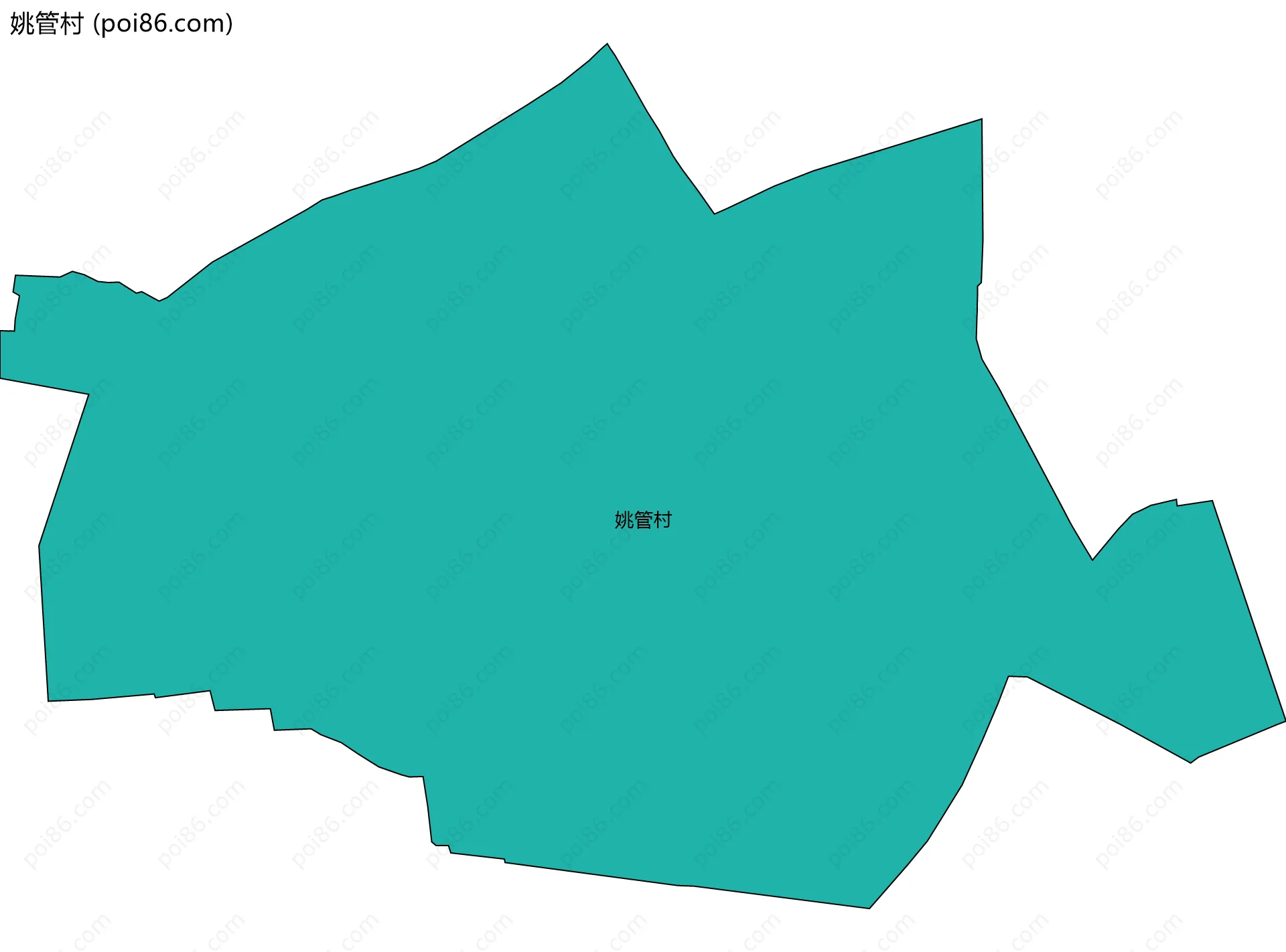 姚管村边界地图