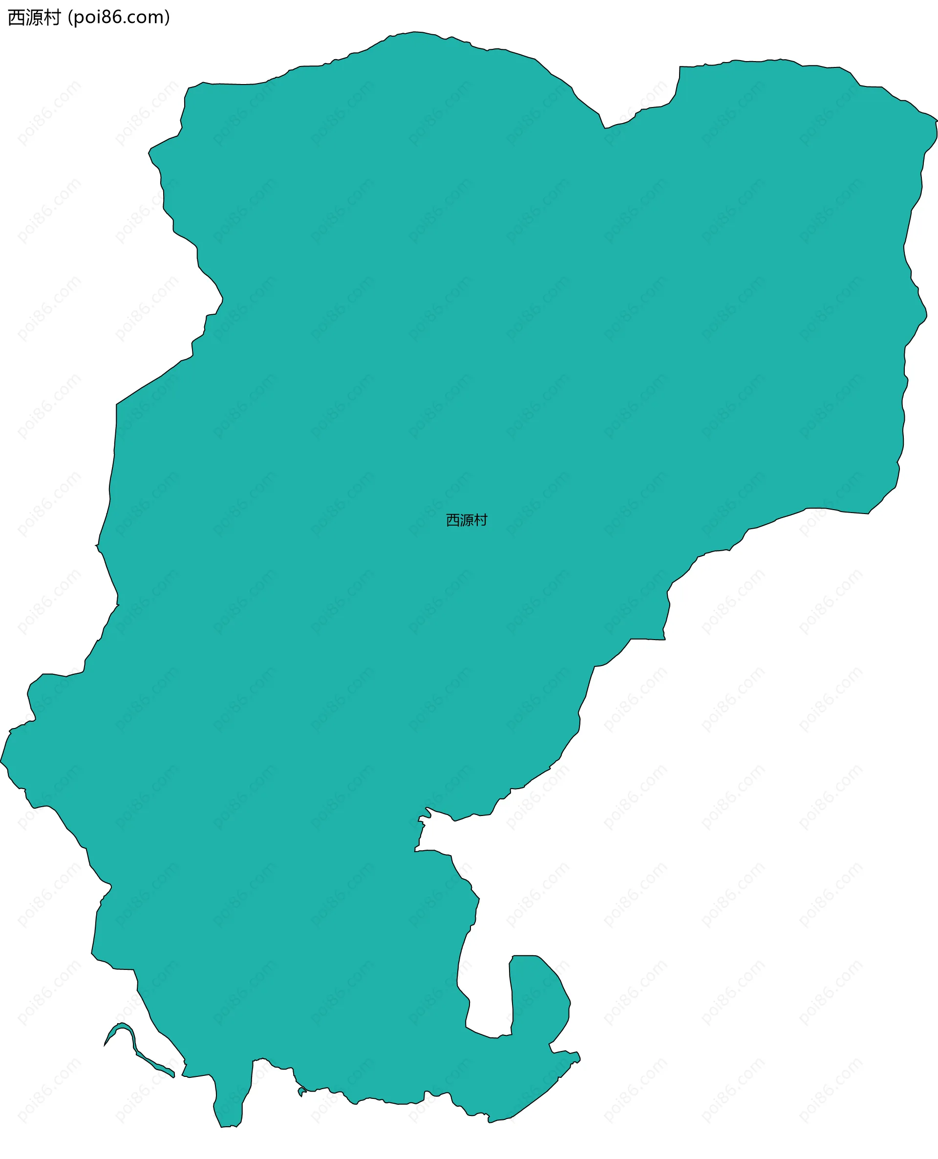 西源村边界地图