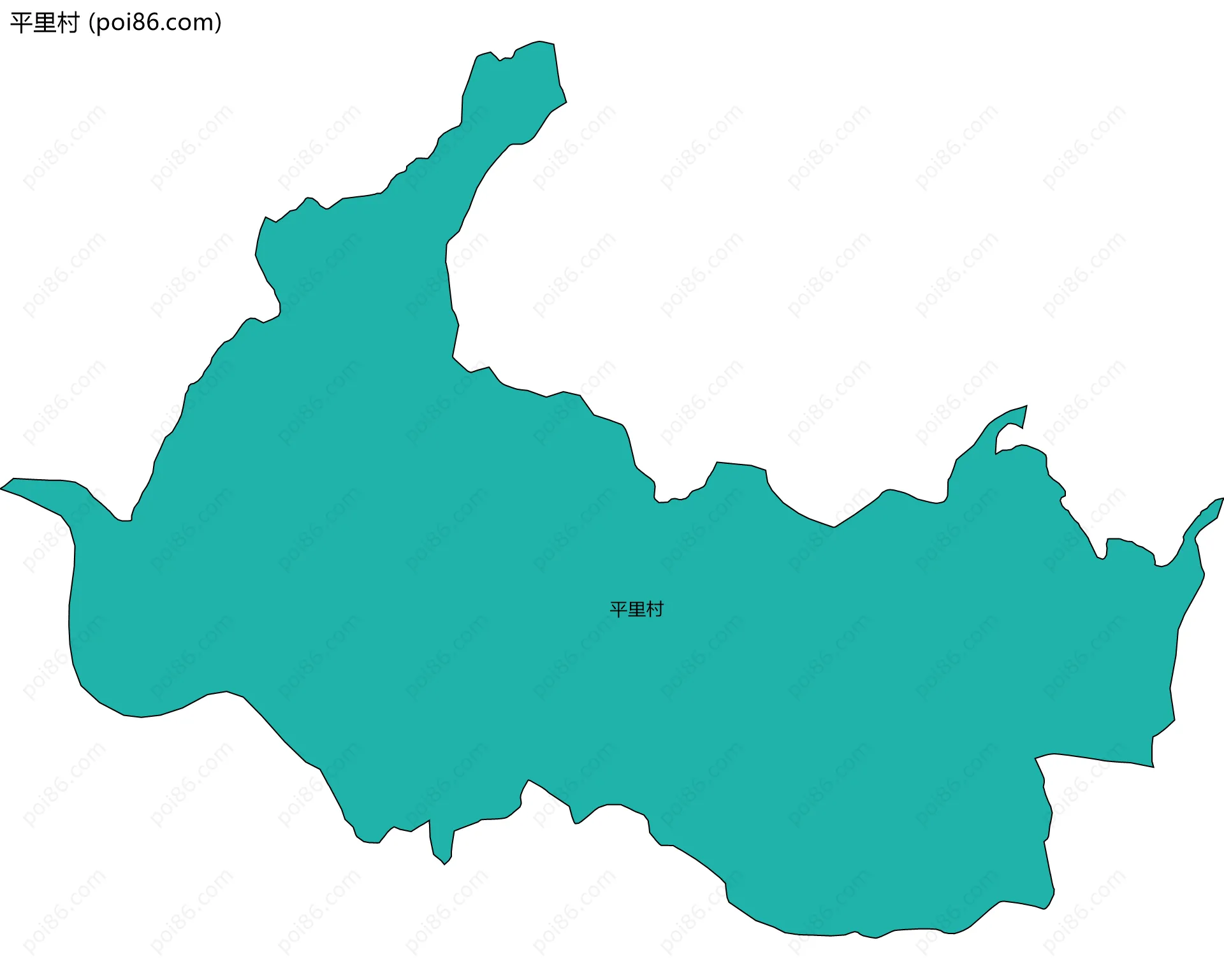 平里村边界地图