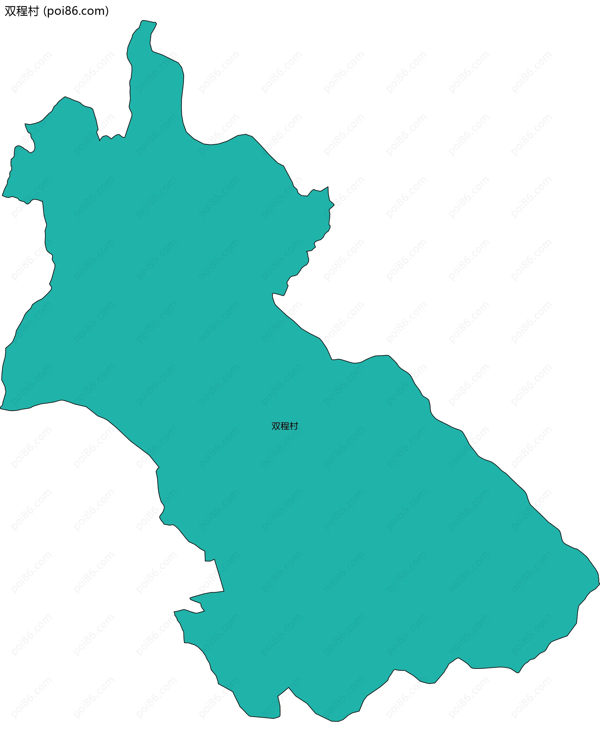 双程村边界地图