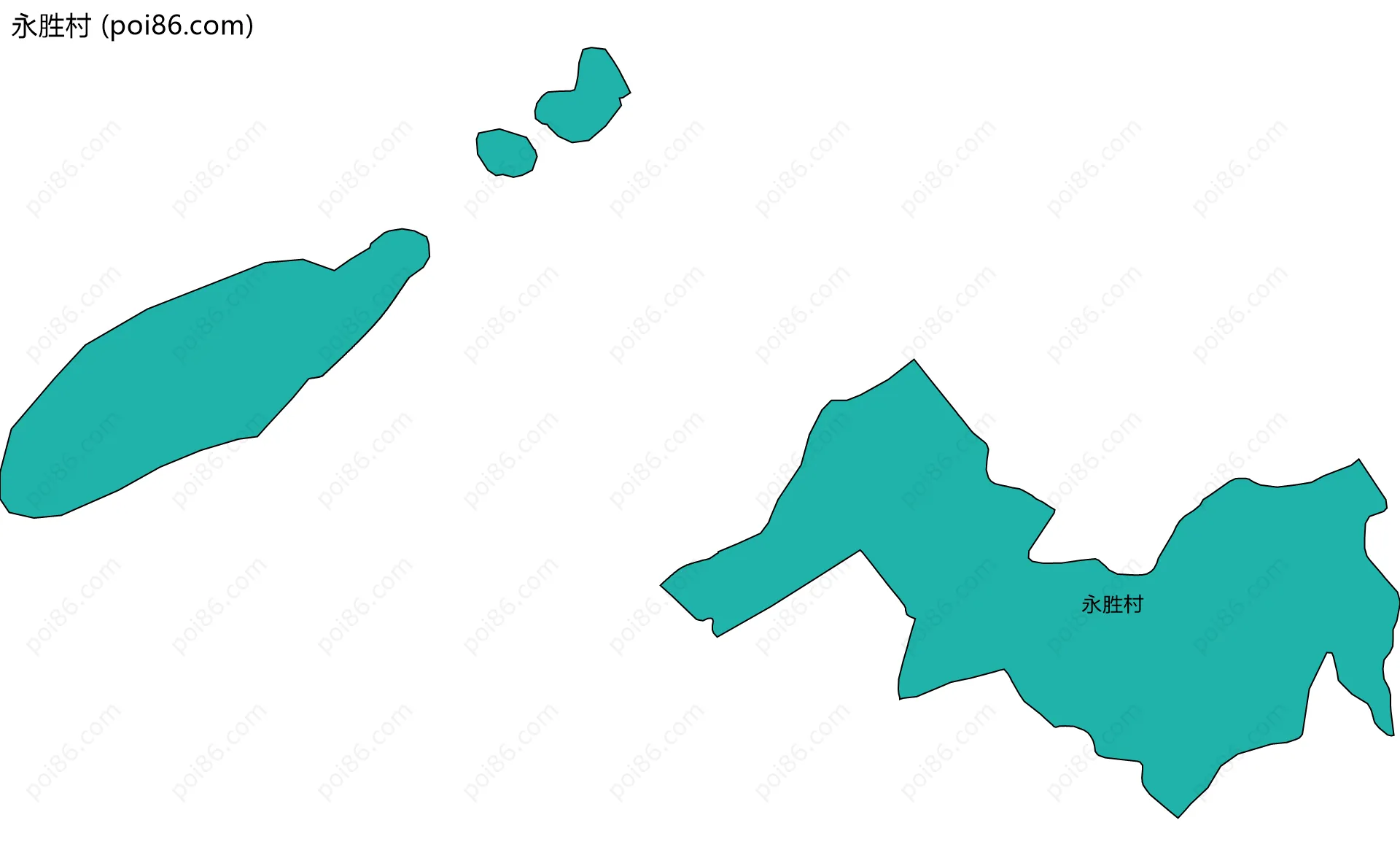 永胜村边界地图