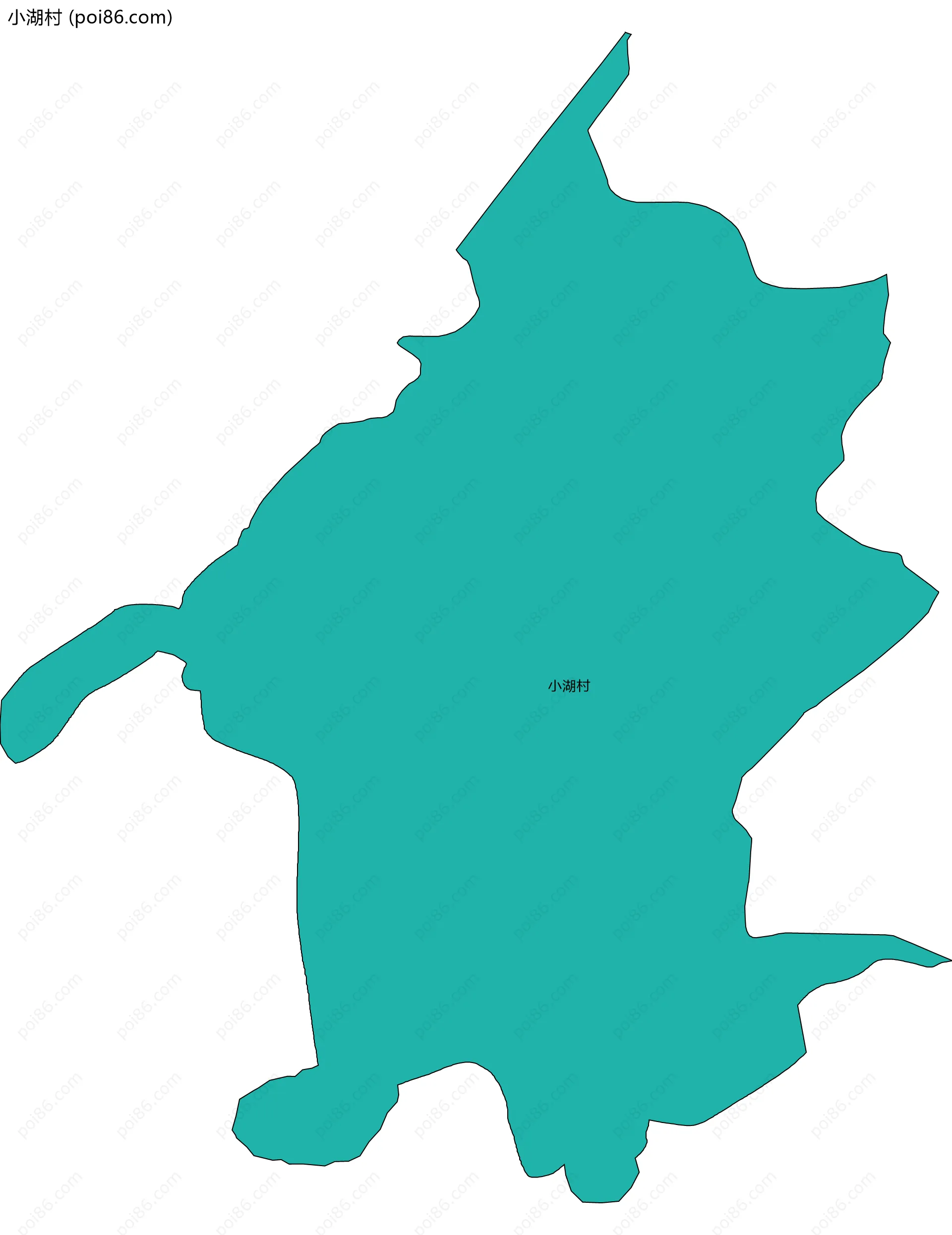 小湖村边界地图