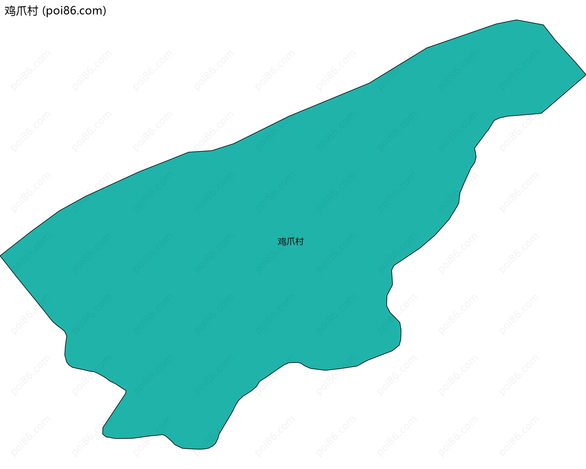 鸡爪村边界地图