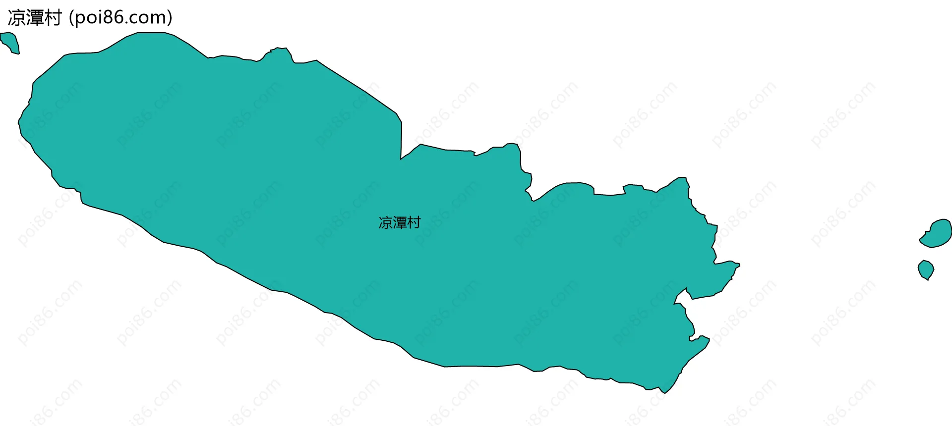 凉潭村边界地图