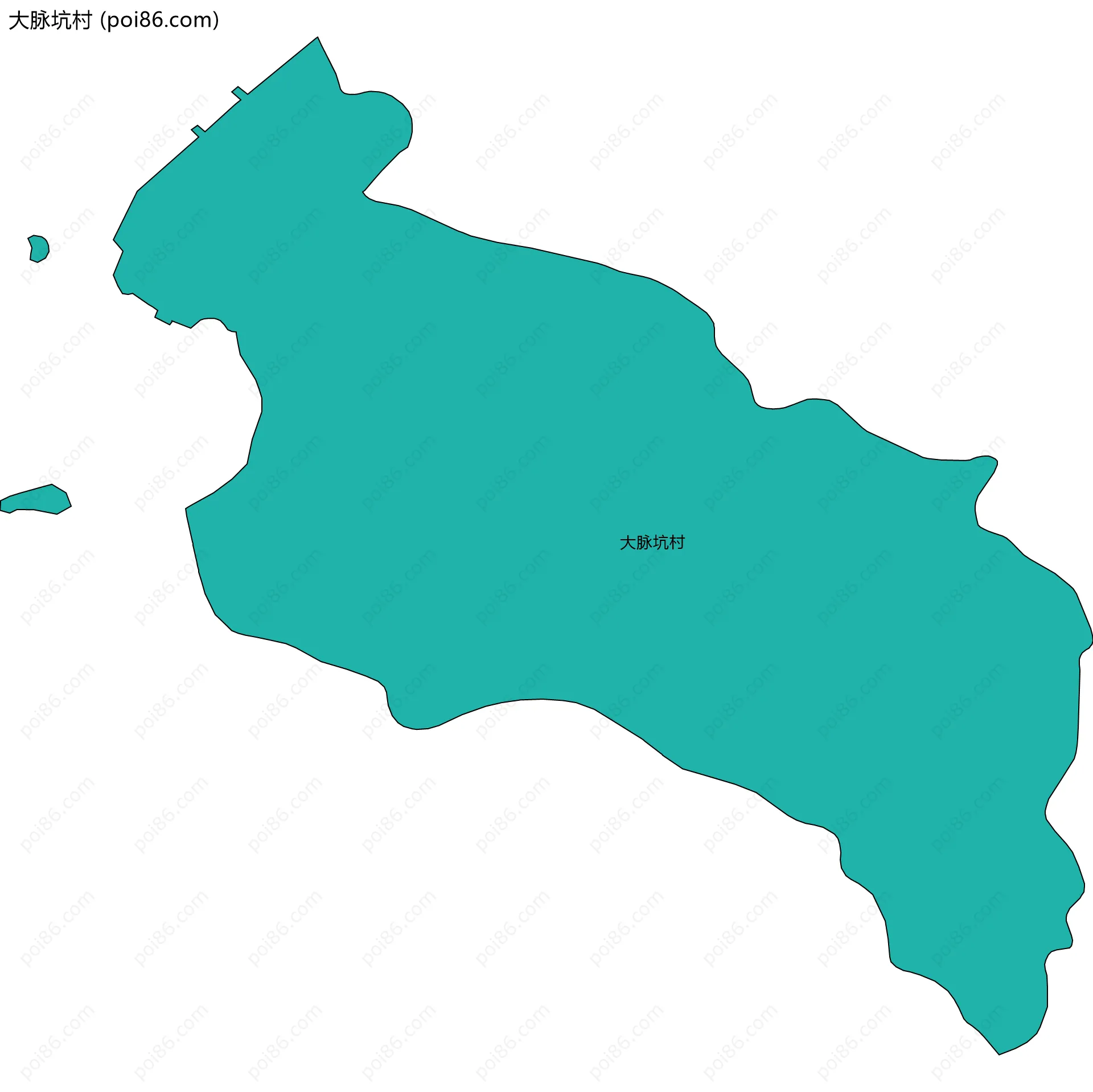 大脉坑村边界地图