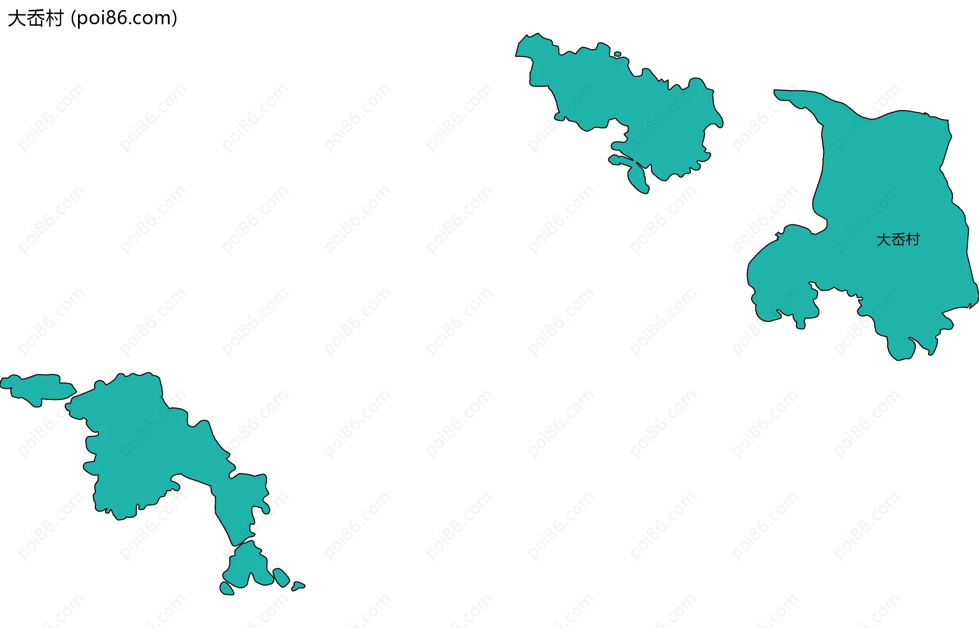 大岙村边界地图