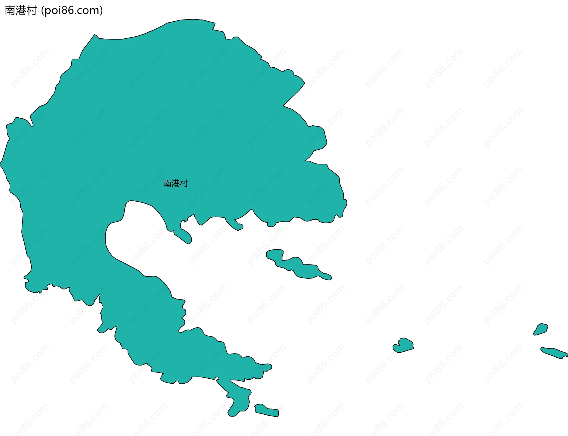 南港村边界地图