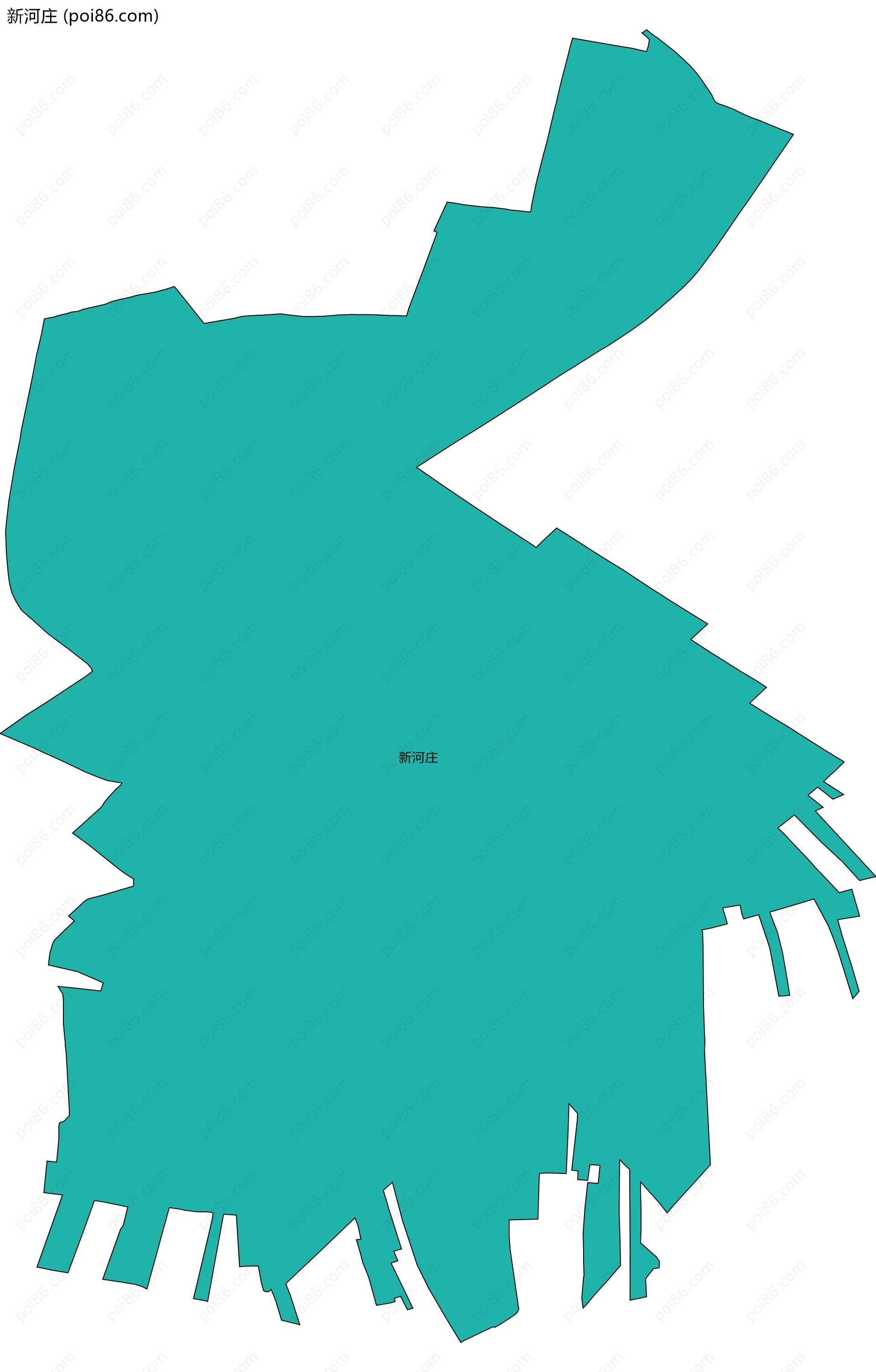 新河庄边界地图