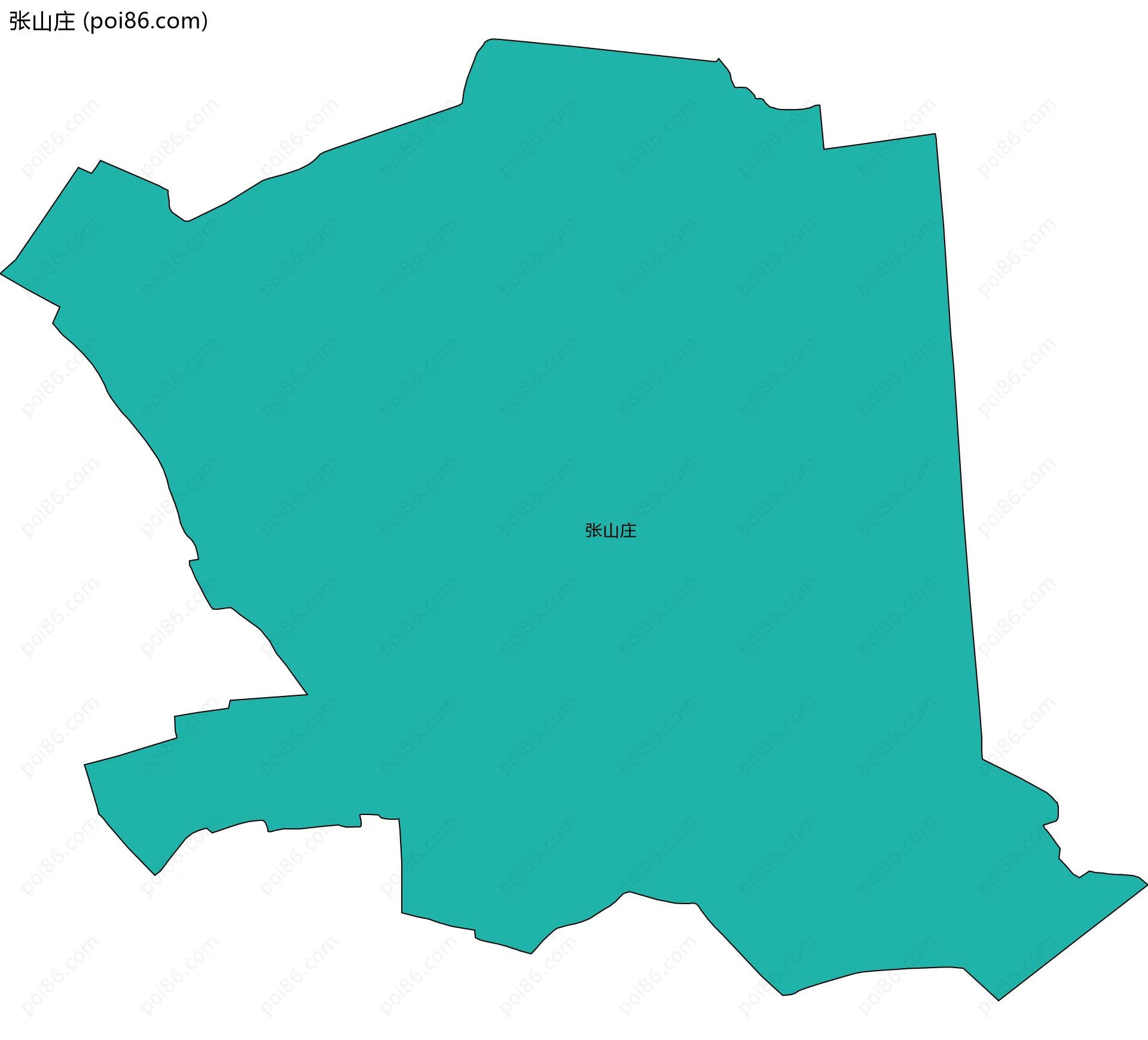 张山庄边界地图