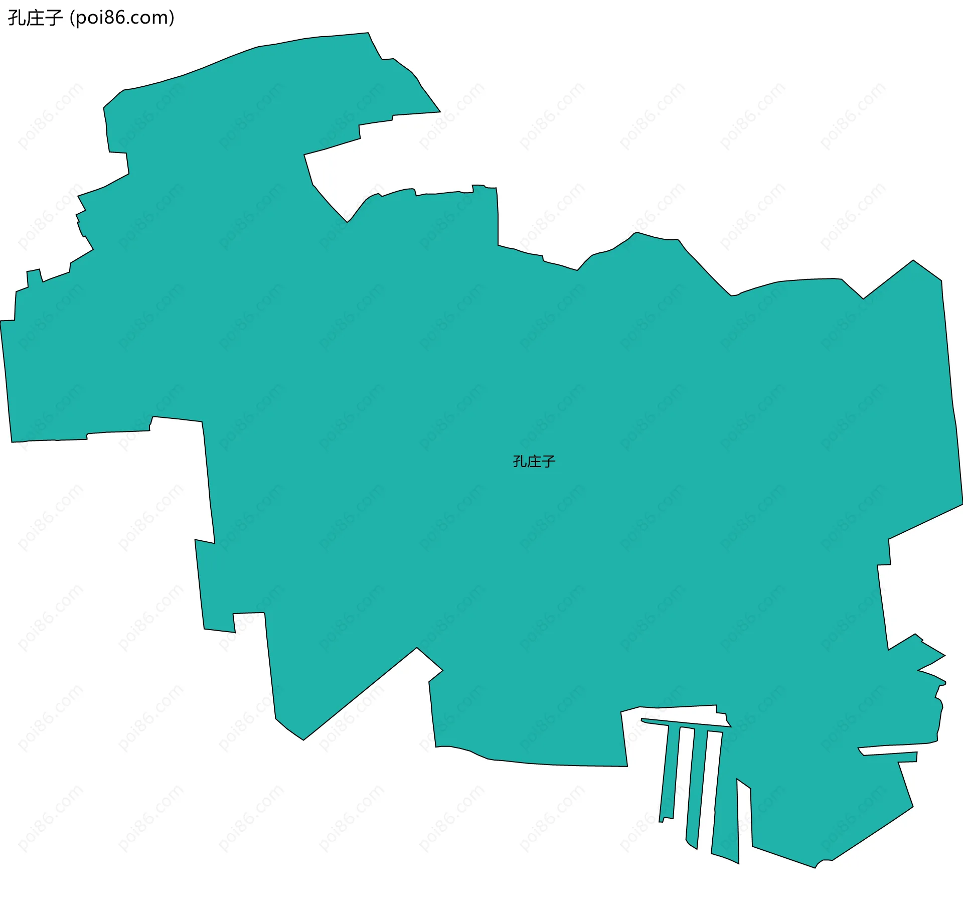 孔庄子边界地图