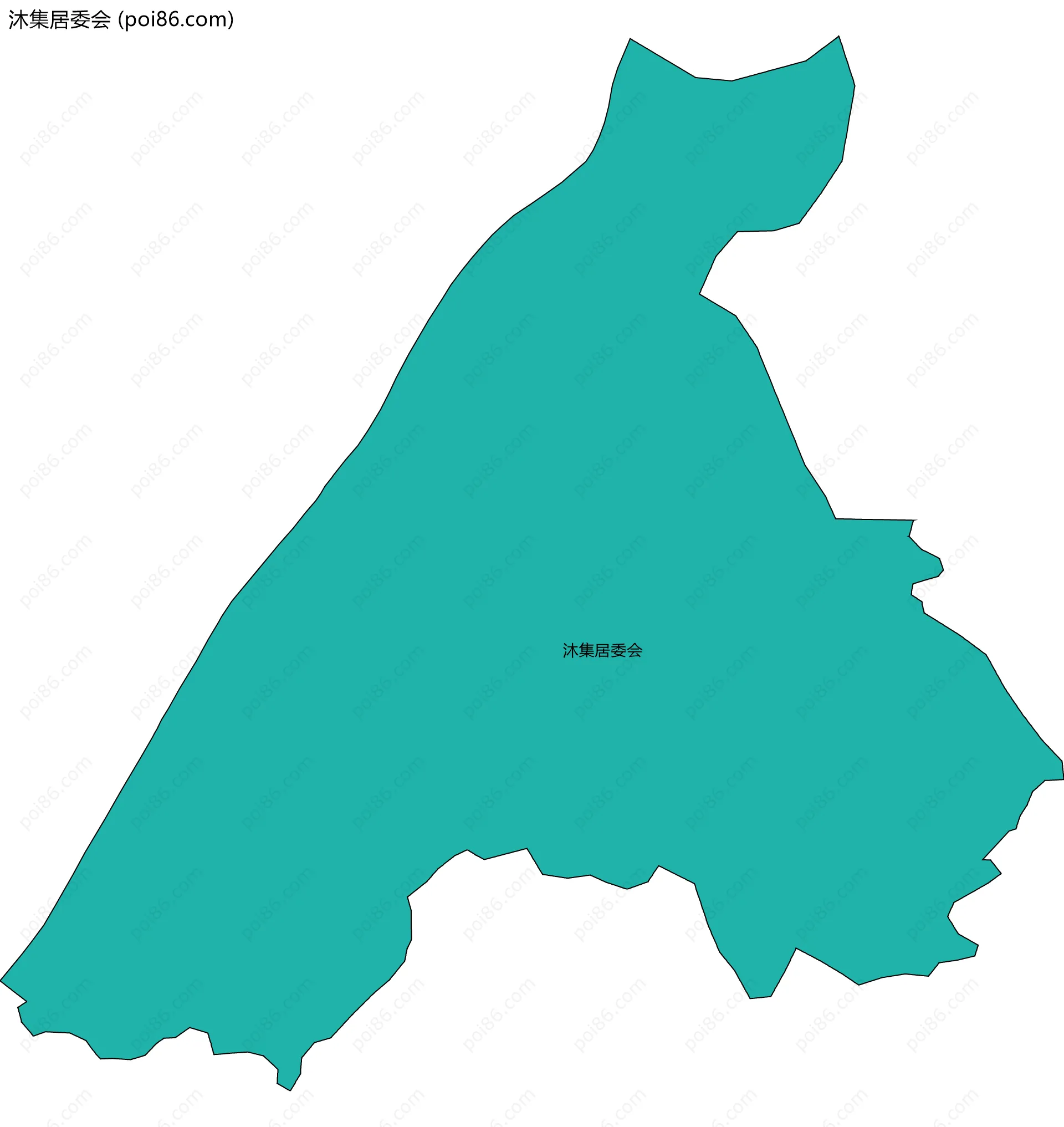 沐集居委会边界地图