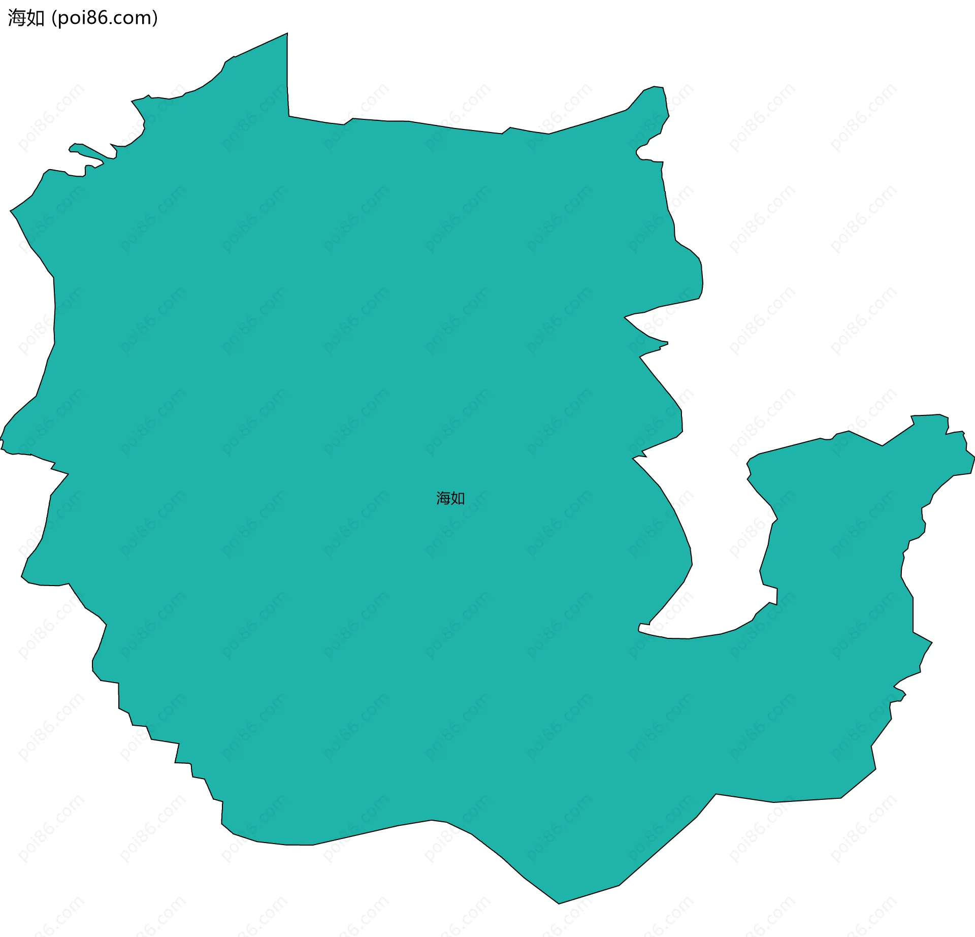 海如边界地图